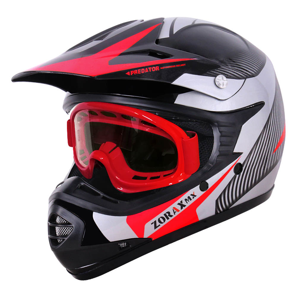 ZORAX Youth Kids Motocross Helmet MX Off Road BMX Dirt Bike Quad & Goggles - Picture 26 of 29