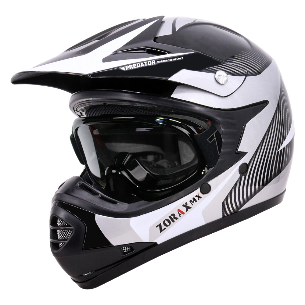 ZORAX Youth Kids Motocross Helmet MX Off Road BMX Dirt Bike Quad & Goggles - Picture 24 of 29