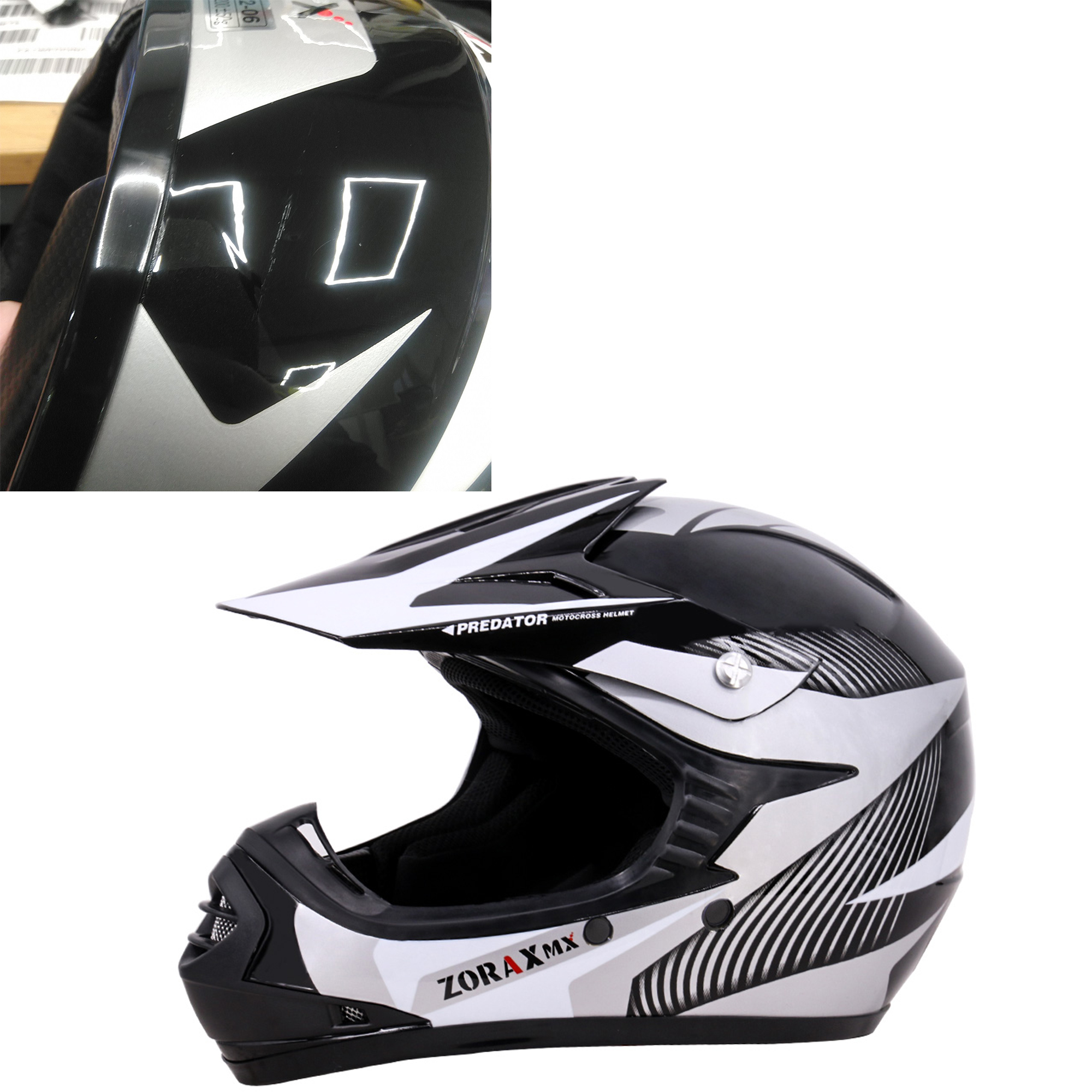Grade A ZORAX Junior Child Kids Motorcycle Motorbike Helmet Motocross Off Road - Picture 16 of 22