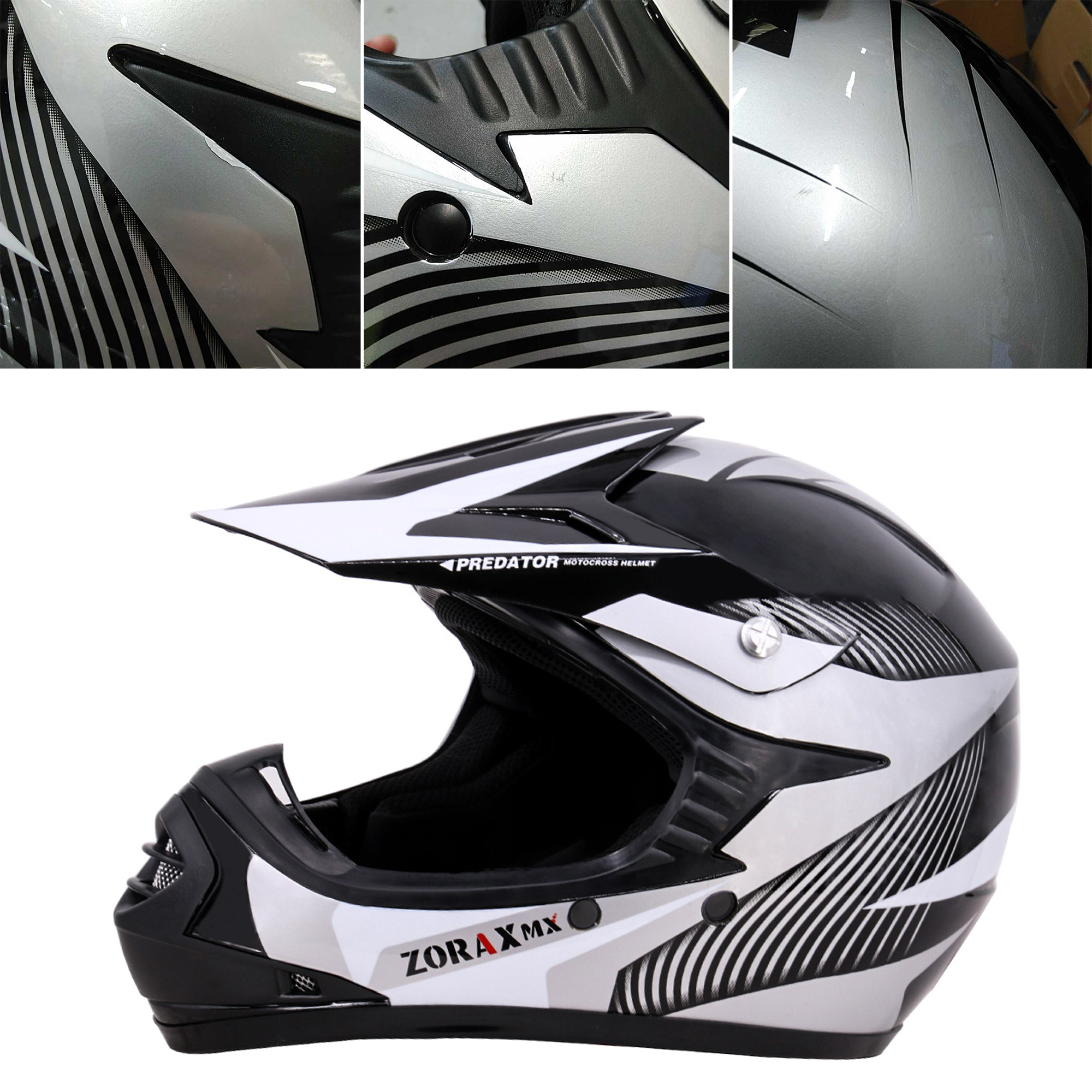 Grade A ZORAX Junior Child Kids Motorcycle Motorbike Helmet Motocross Off Road - Picture 18 of 22