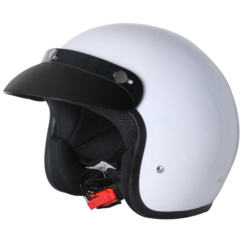 ZORAX ZOR-604 Open Face Motorbike Motorcycle Helmet Scooter Crash Safe On Road - Picture 10 of 11