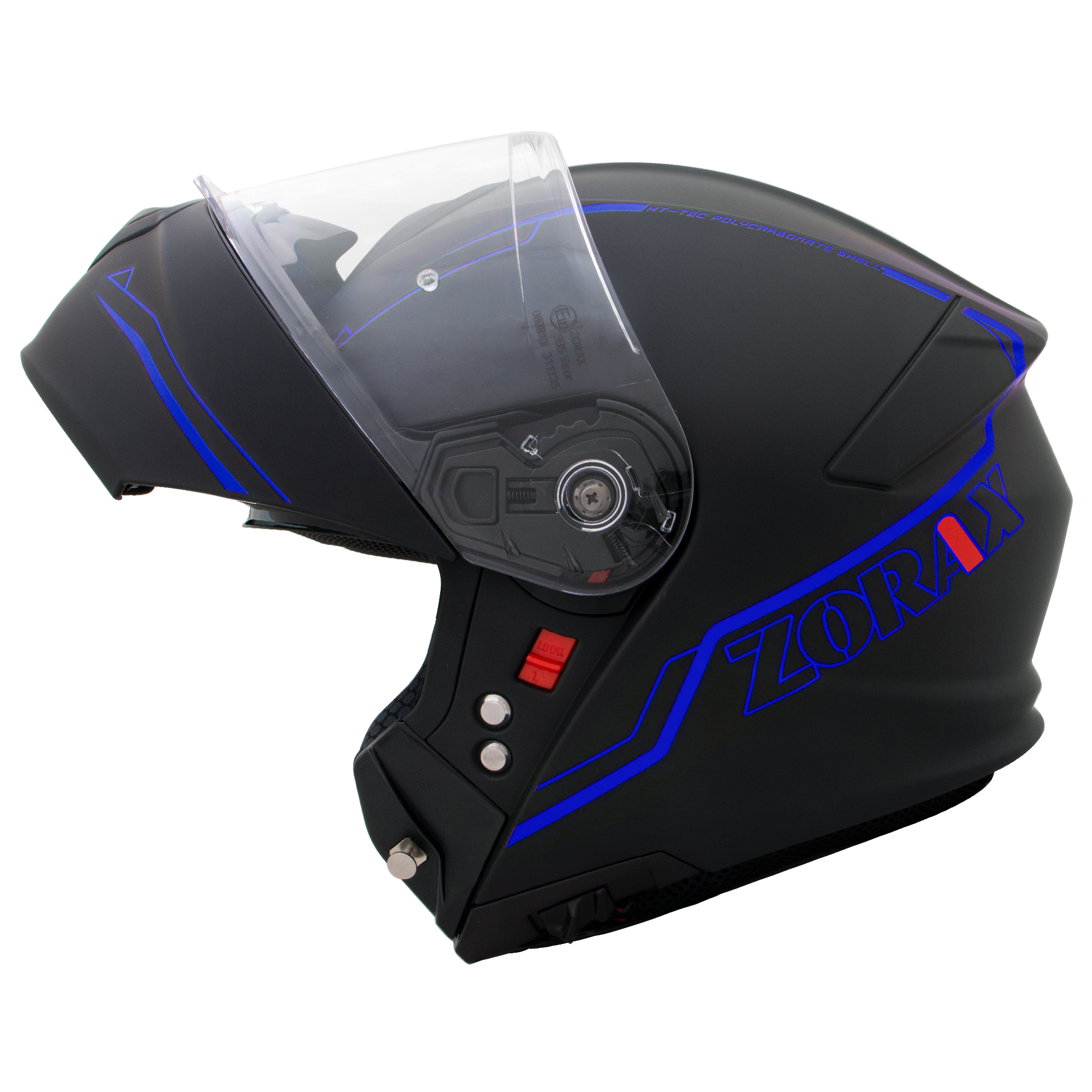 ZORAX ZOR-838 DVS Flip Up Front Motorbike Helmet Motorcycle Crash On Road Safe - Picture 37 of 44
