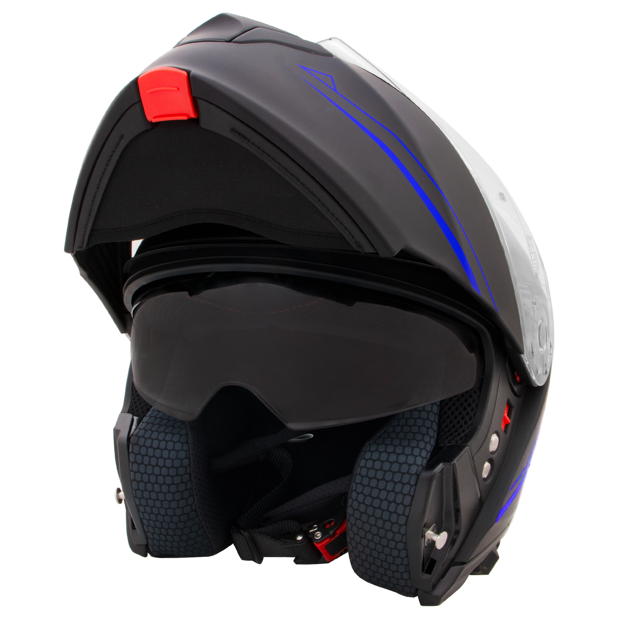 ZORAX ZOR-838 DVS Flip Up Front Motorbike Helmet Motorcycle Crash On Road Safe - Picture 38 of 44