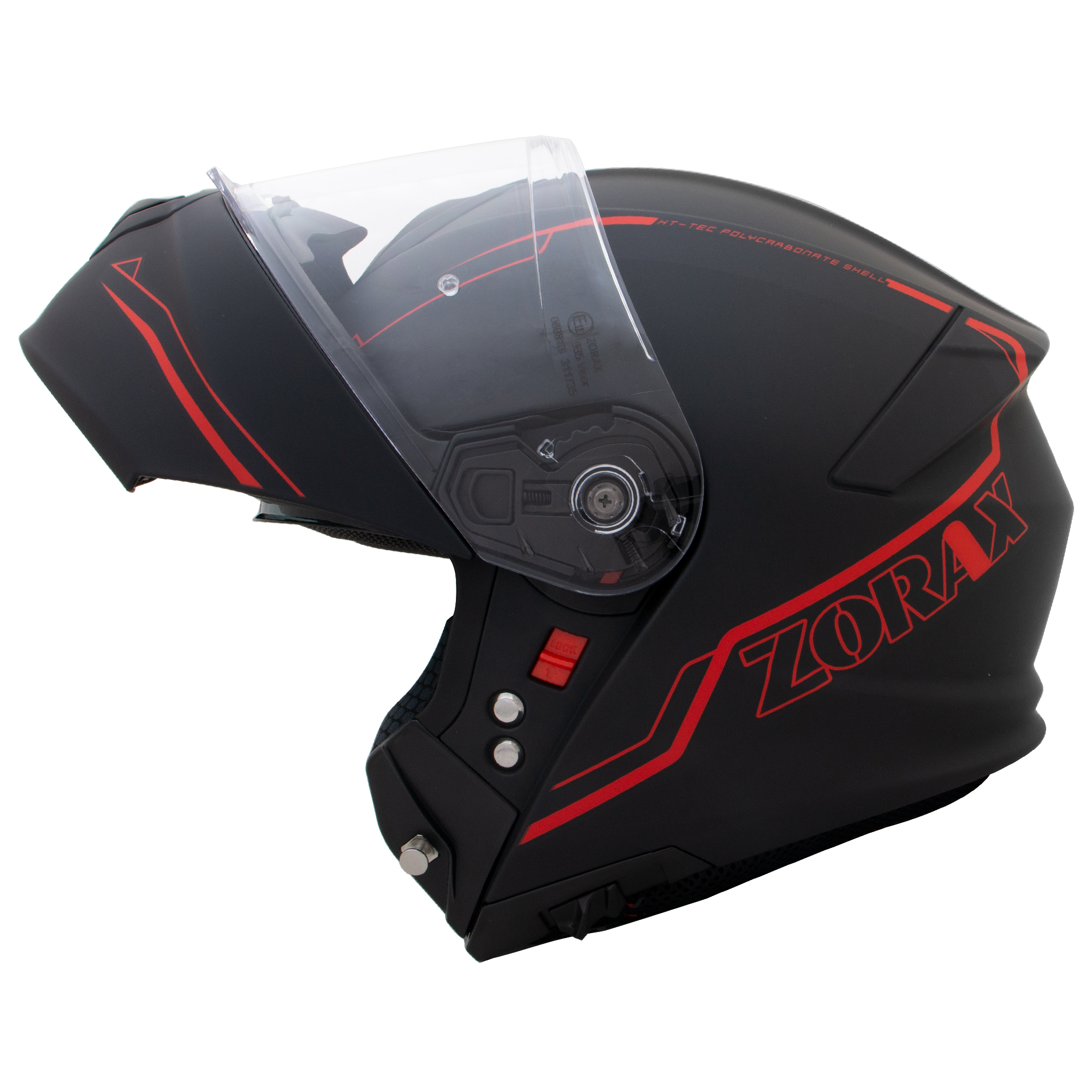 ZORAX ZOR-838 DVS Flip Up Front Motorbike Helmet Motorcycle Crash On Road Safe - Picture 40 of 44