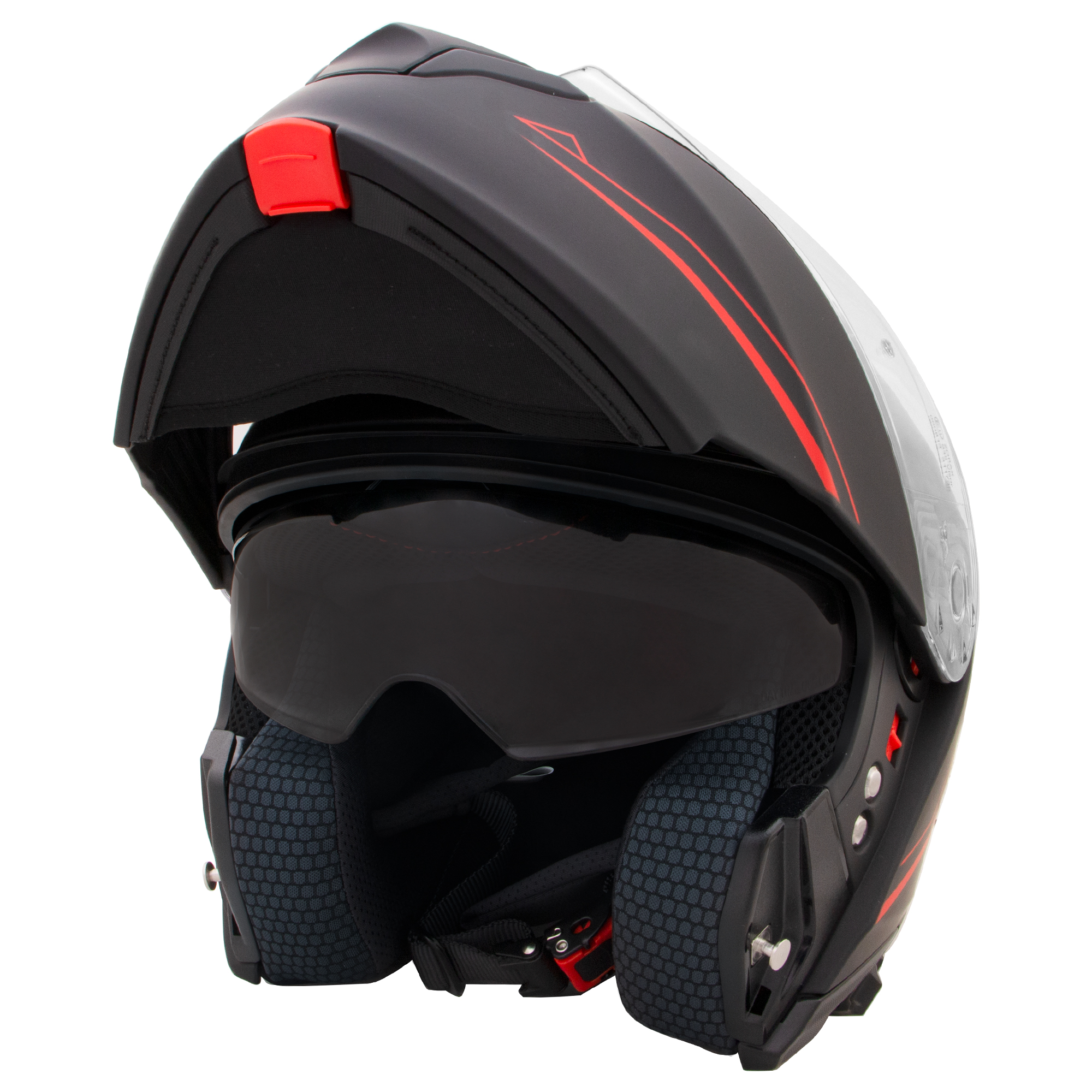 ZORAX ZOR-838 DVS Flip Up Front Motorbike Helmet Motorcycle Crash On Road Safe - Picture 41 of 44