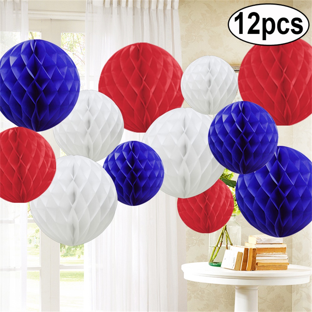 Time to Sparkle 12 Mixed Sizes PAPER HONEYCOMB BALLS Tissue Wedding Party Decor - Picture 19 of 23