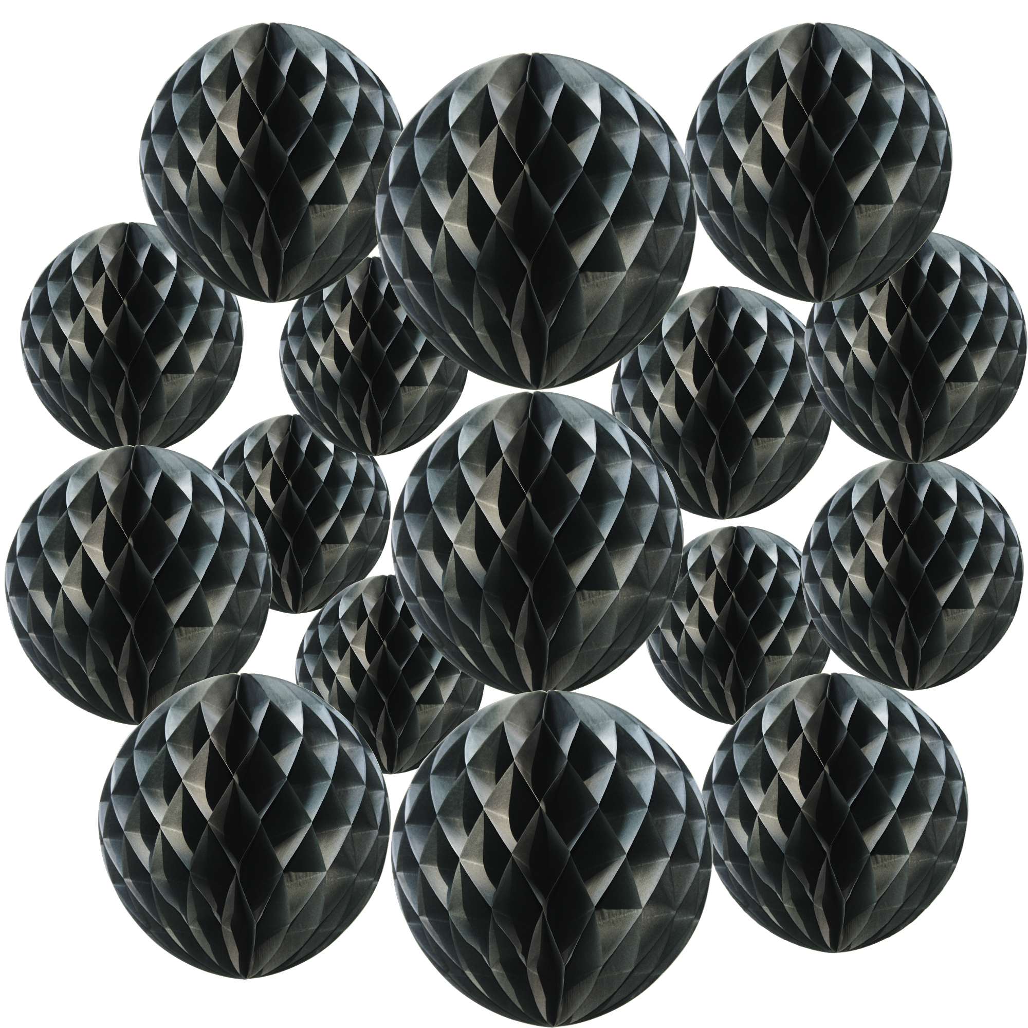 Time to Sparkle 16 PACK Tissue Paper Pompoms Round Paper Honeycomb Balls Hanging - Picture 18 of 28