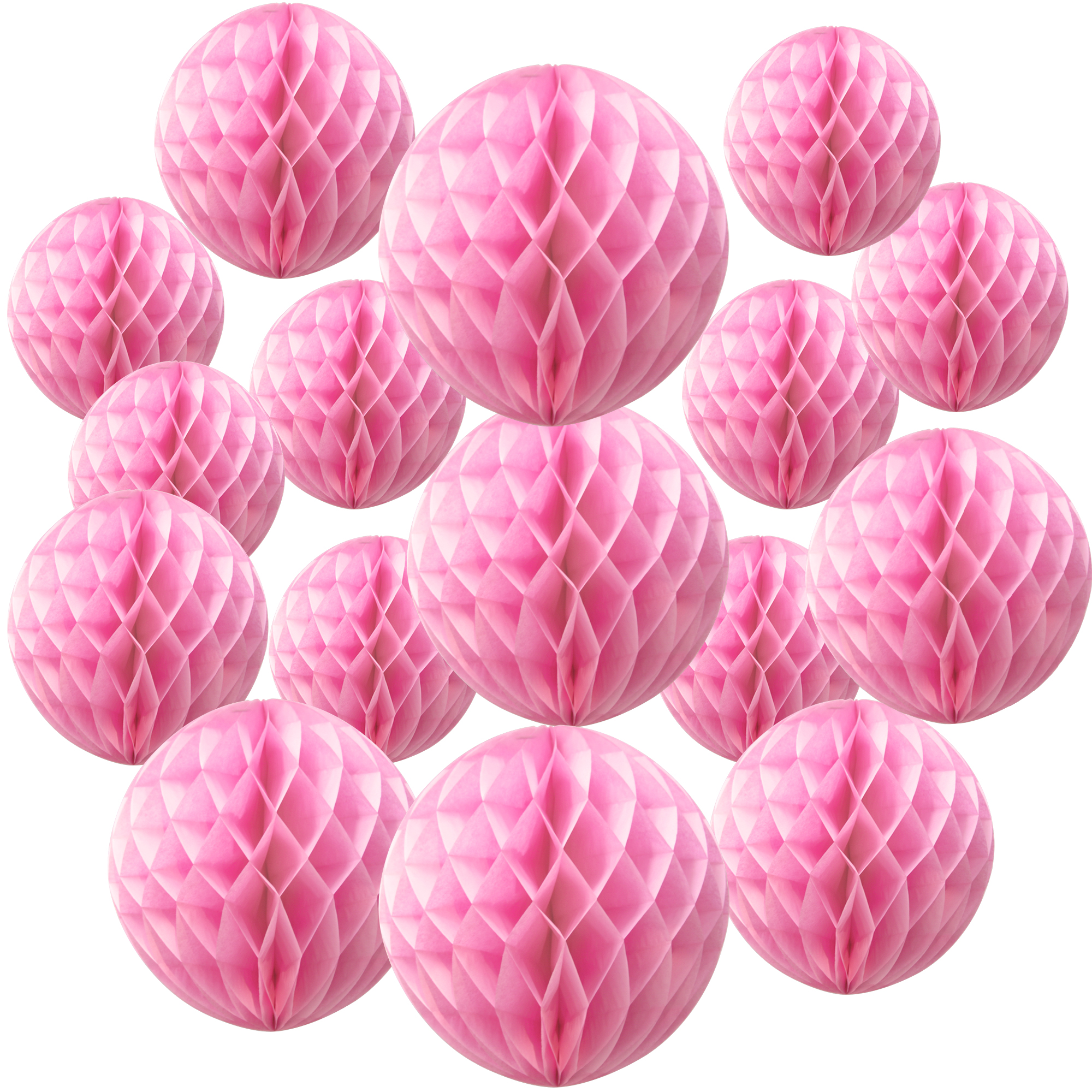 Time to Sparkle 16 PACK Tissue Paper Pompoms Round Paper Honeycomb Balls Hanging - Picture 17 of 28