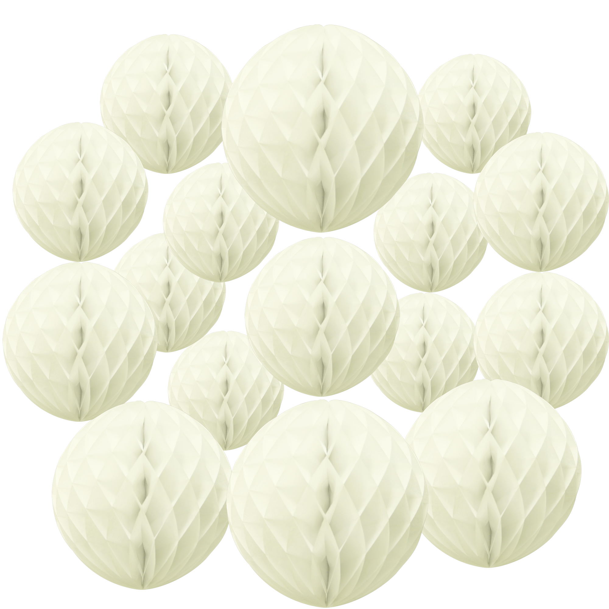 Time to Sparkle 16 PACK Tissue Paper Pompoms Round Paper Honeycomb Balls Hanging - Picture 20 of 28