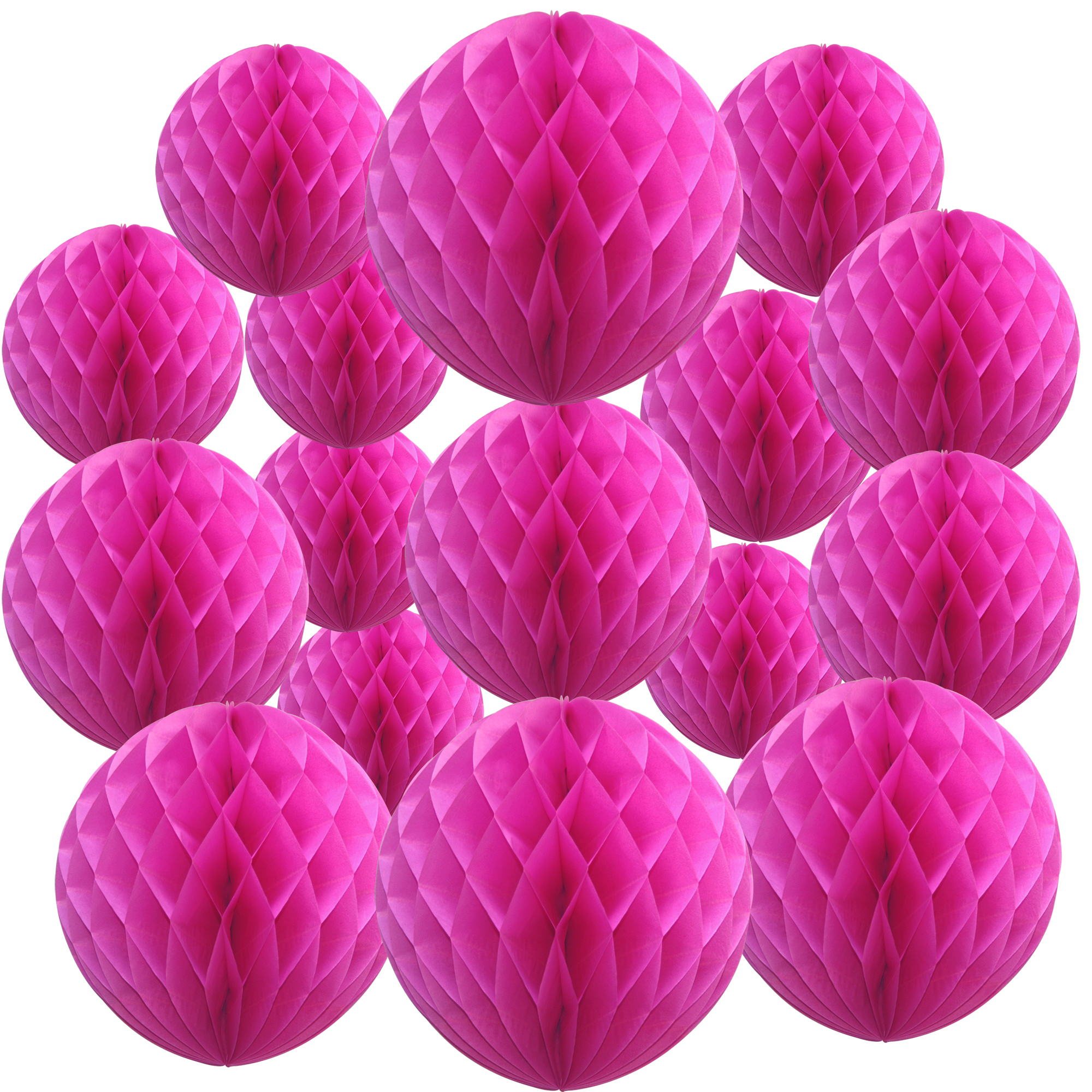 Time to Sparkle 16 PACK Tissue Paper Pompoms Round Paper Honeycomb Balls Hanging - Picture 23 of 28