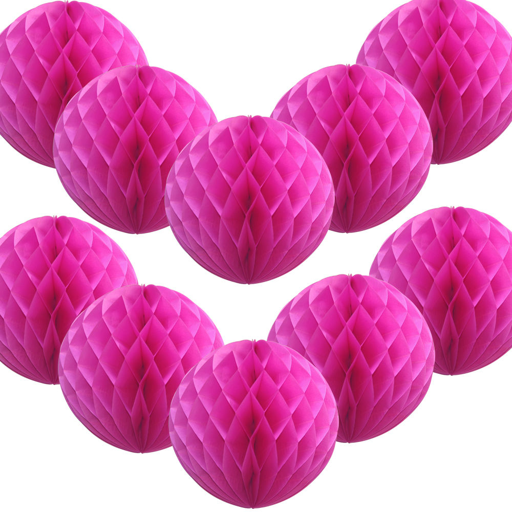 Time to Sparkle 10PCS 4 - 14 inch Hanging Honeycomb Balls Paper Lanterns Wedding - Picture 14 of 15