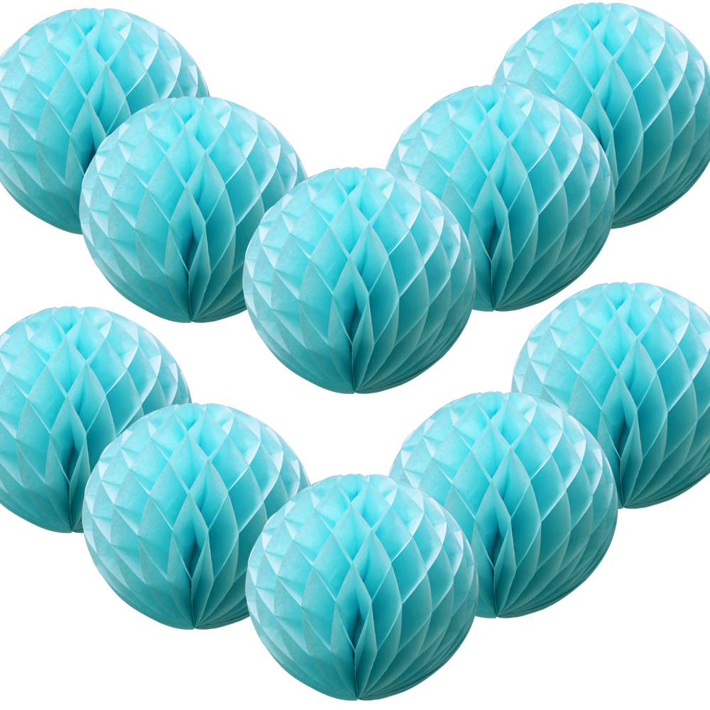 Time to Sparkle 10PCS 4 - 14 inch Hanging Honeycomb Balls Paper Lanterns Wedding - Picture 9 of 15