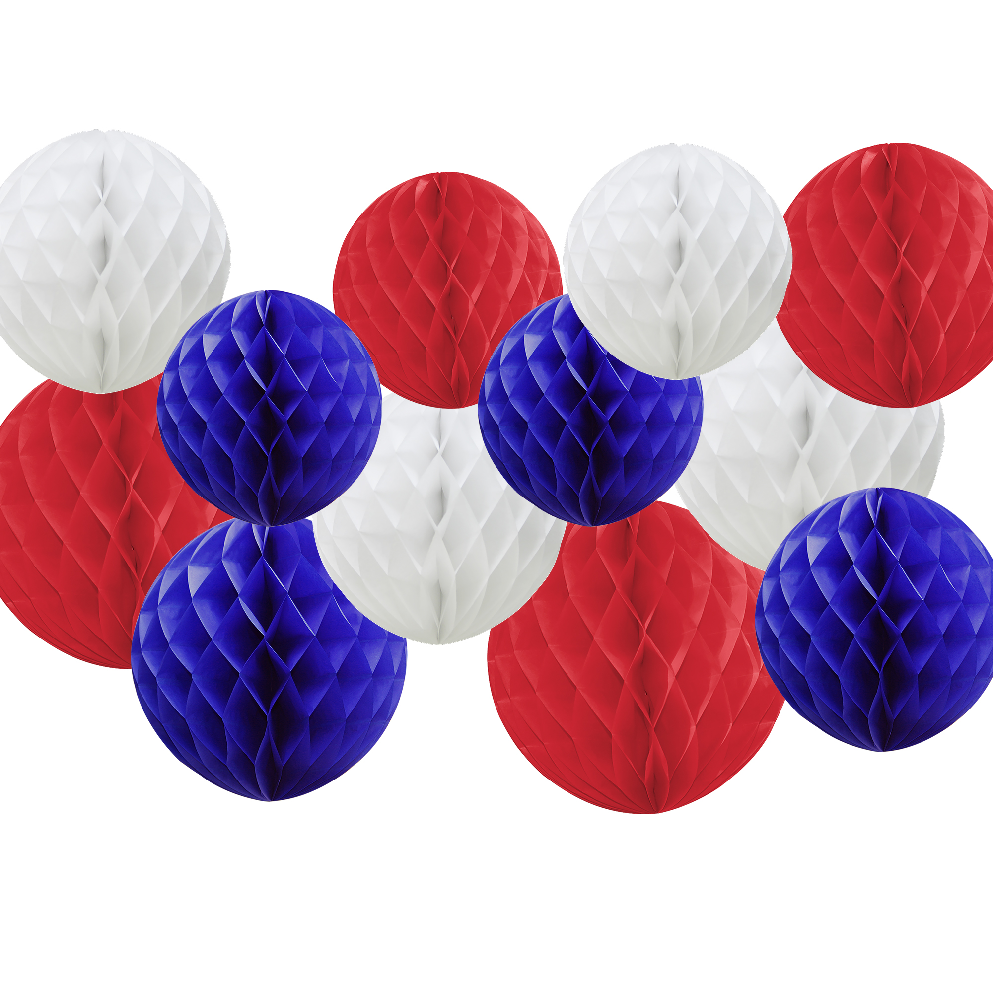 Time to Sparkle 12 Mixed Sizes PAPER HONEYCOMB BALLS Tissue Wedding Party Decor - Picture 20 of 23