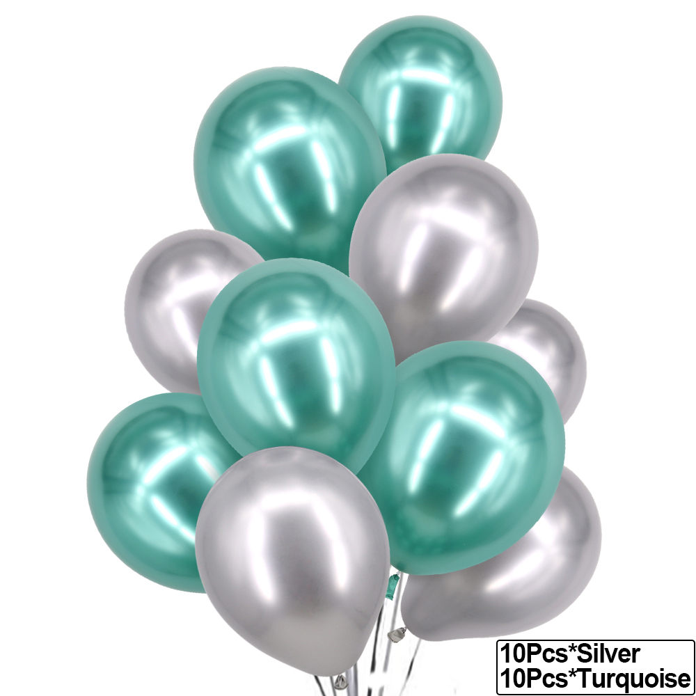Time to Sparkle 20 Mix METALLIC LATEX BALLOONS Helium Large 12" Wedding Birthday - Picture 9 of 11