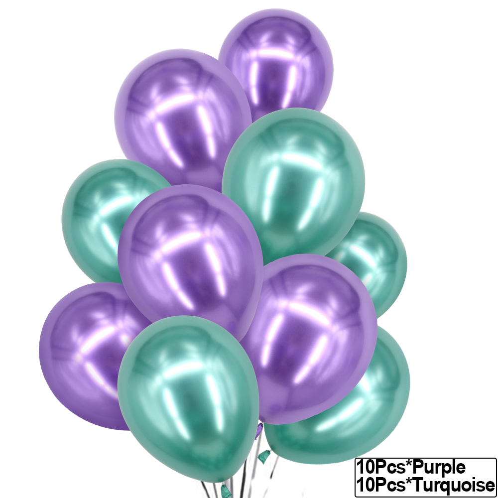 Time to Sparkle 20 Mix METALLIC LATEX BALLOONS Helium Large 12" Wedding Birthday - Picture 11 of 11