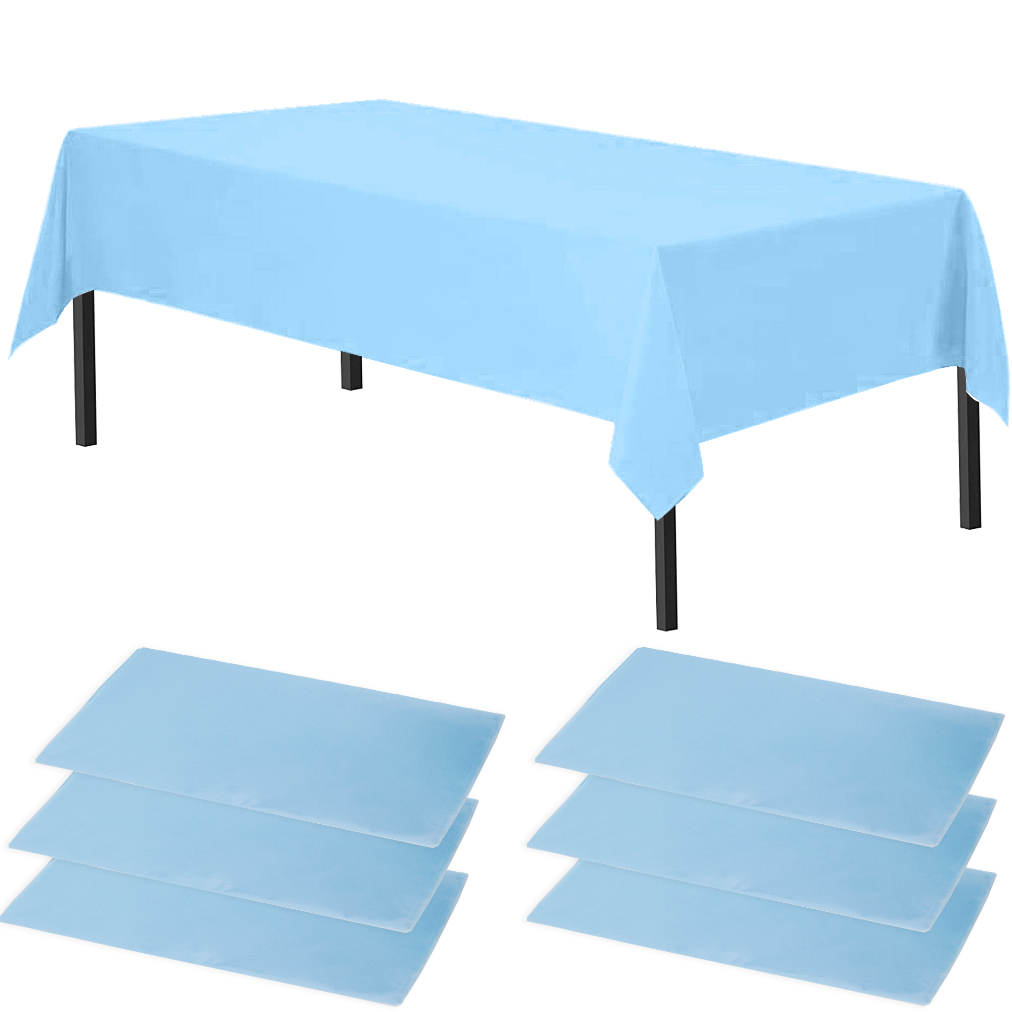 Time to Sparkle 6 PCS 54 x108 inch Plastic Table Cloth Covers Colourful Wedding - Picture 32 of 36