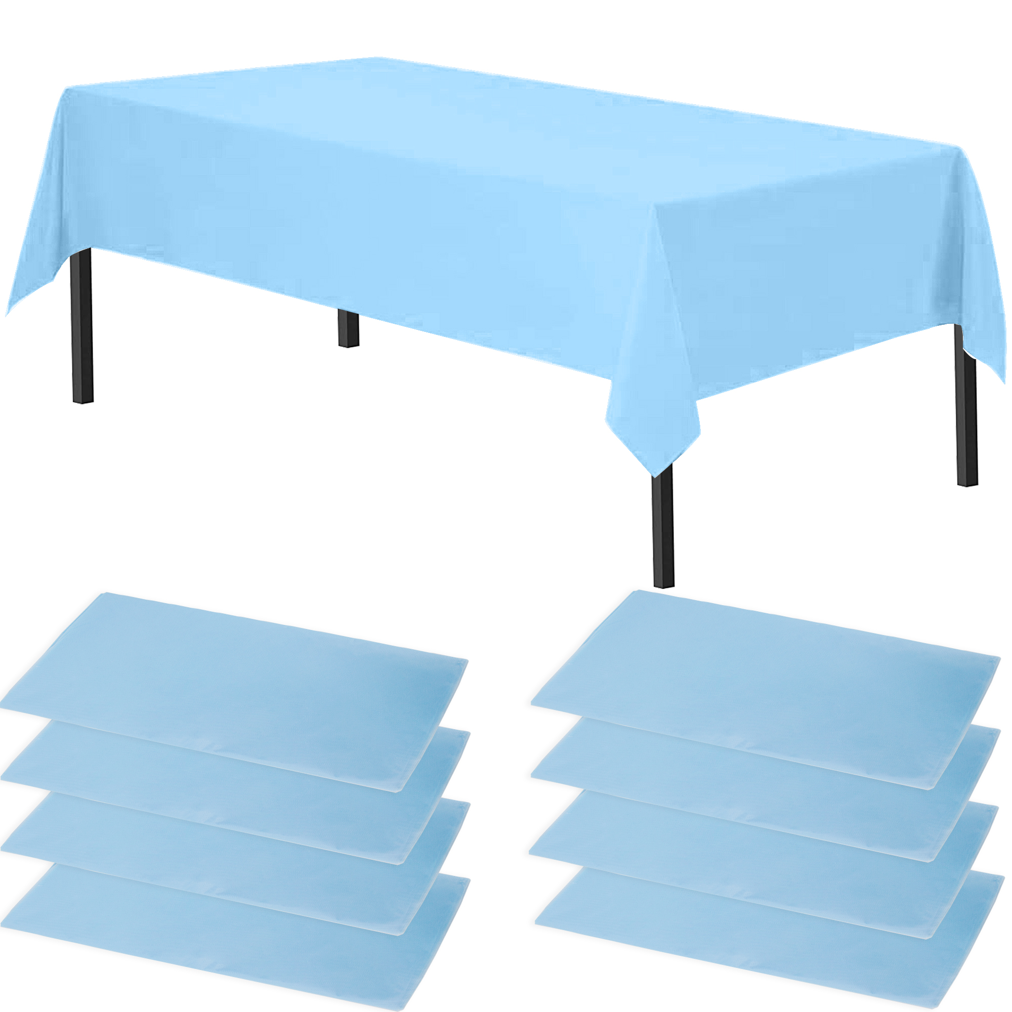 Time to Sparkle 8 PCS 54 x108 inch Plastic Table Cloth Covers Colourful Wedding - Picture 29 of 36