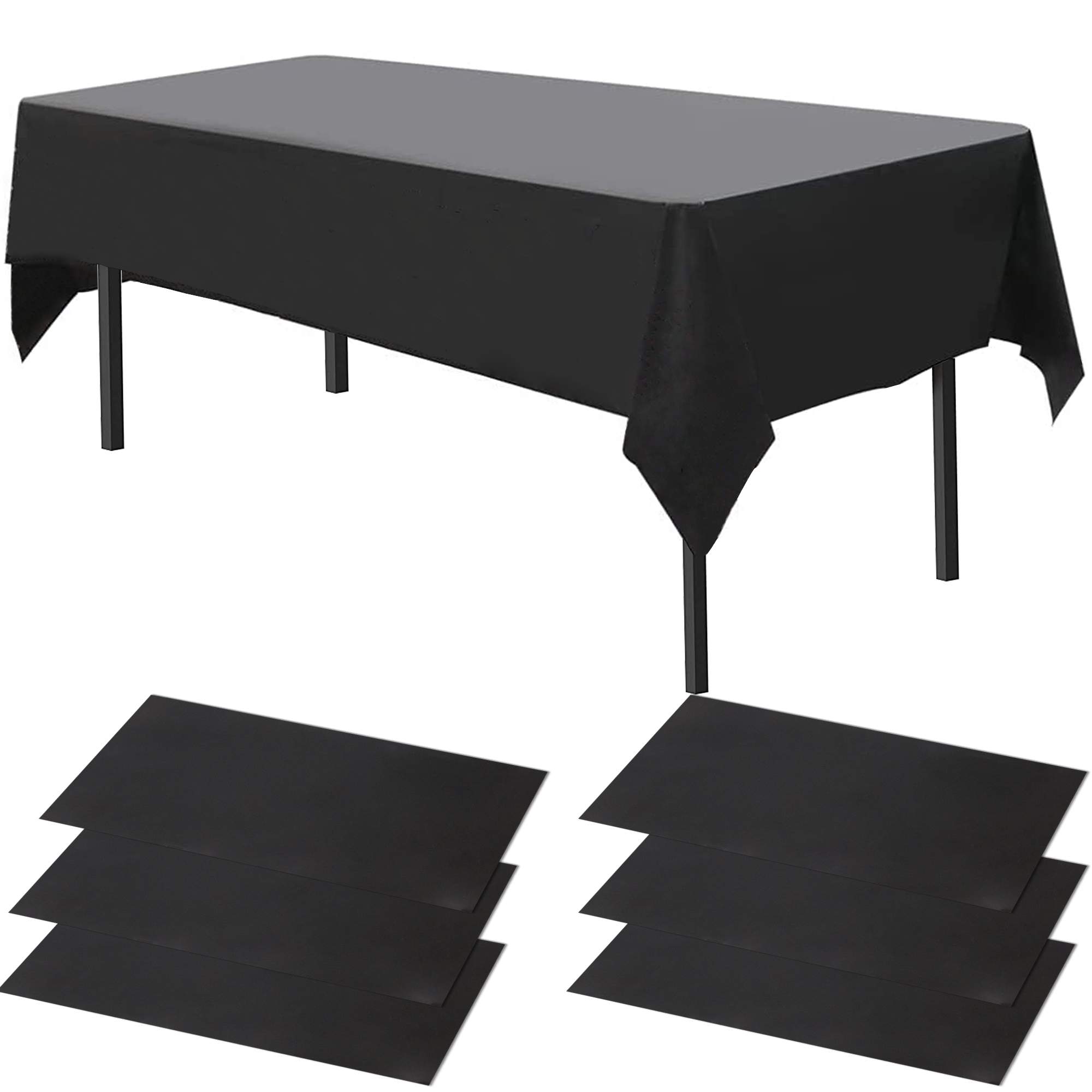 Time to Sparkle 6 PCS 54 x108 inch Plastic Table Cloth Covers Colourful Wedding - Picture 20 of 36