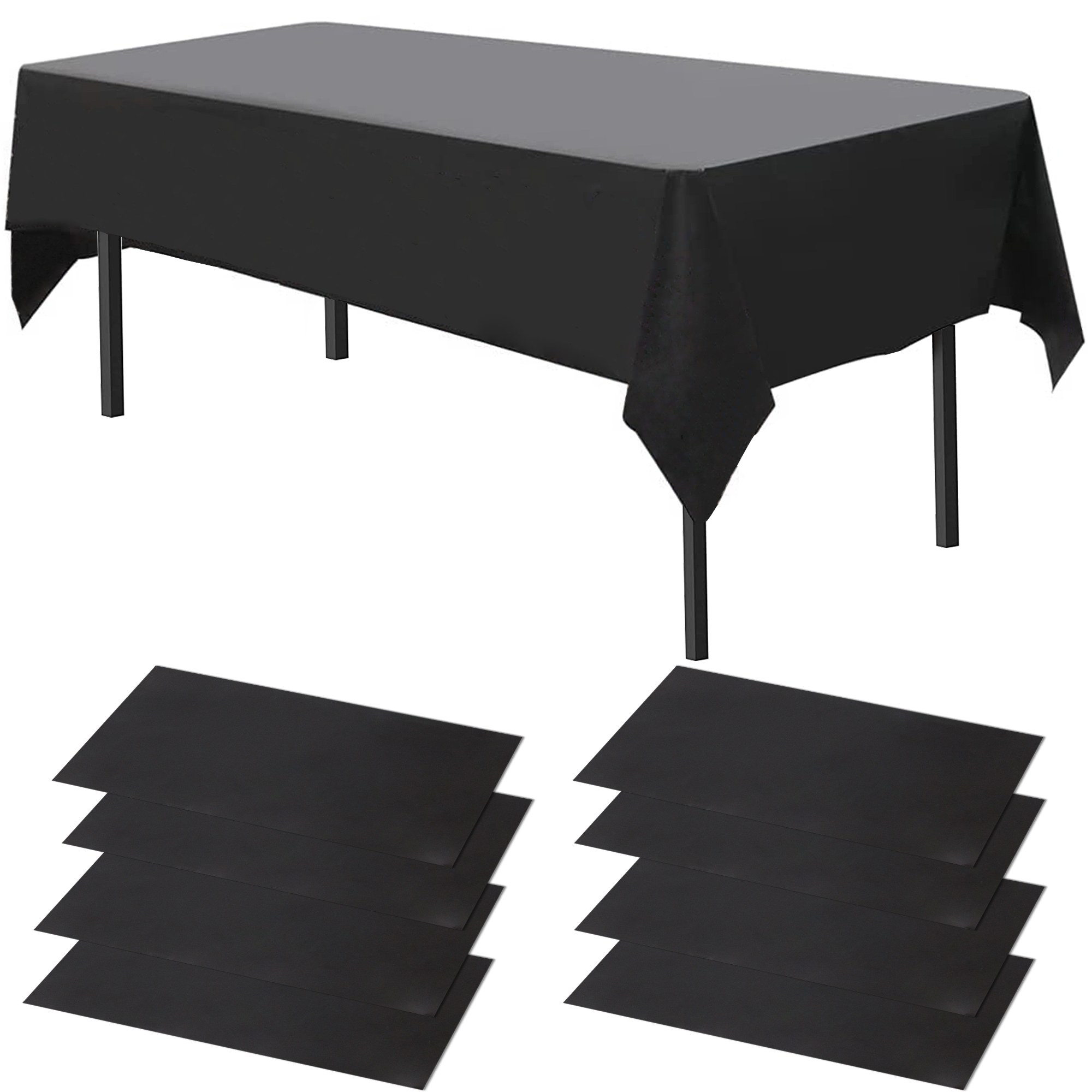 Time to Sparkle 8 PCS 54 x108 inch Plastic Table Cloth Covers Colourful Wedding - Picture 20 of 36