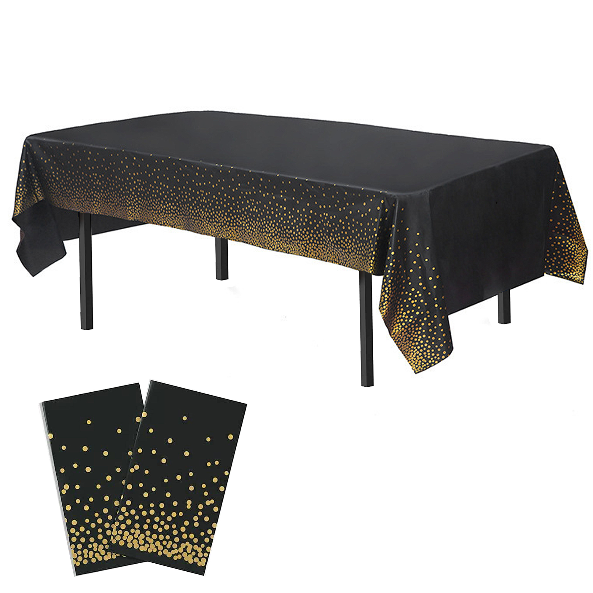 Time to Sparkle 2 PCS 54 x108 inch Plastic Table Cloth Rectangle Colourful Cover - Picture 16 of 36