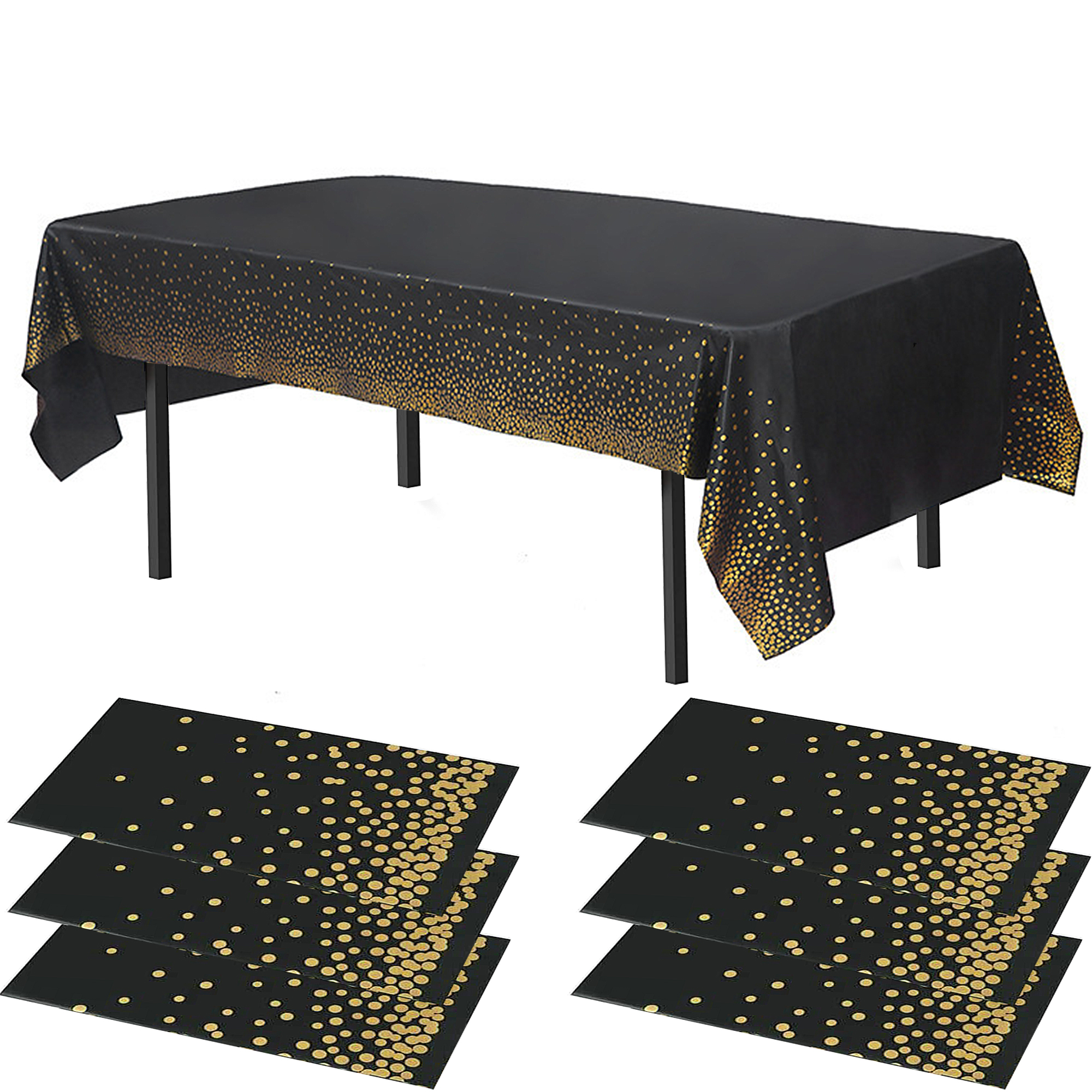 Time to Sparkle 6 PCS 54 x108 inch Plastic Table Cloth Covers Colourful Wedding - Picture 16 of 36