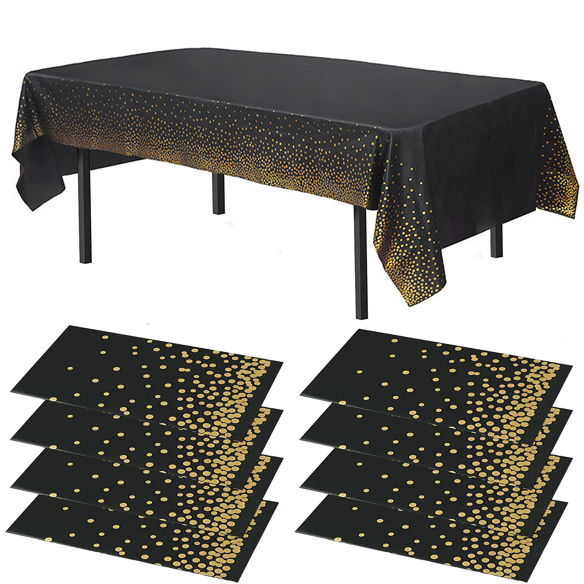 Time to Sparkle 8 PCS 54 x108 inch Plastic Table Cloth Covers Colourful Wedding - Picture 16 of 36