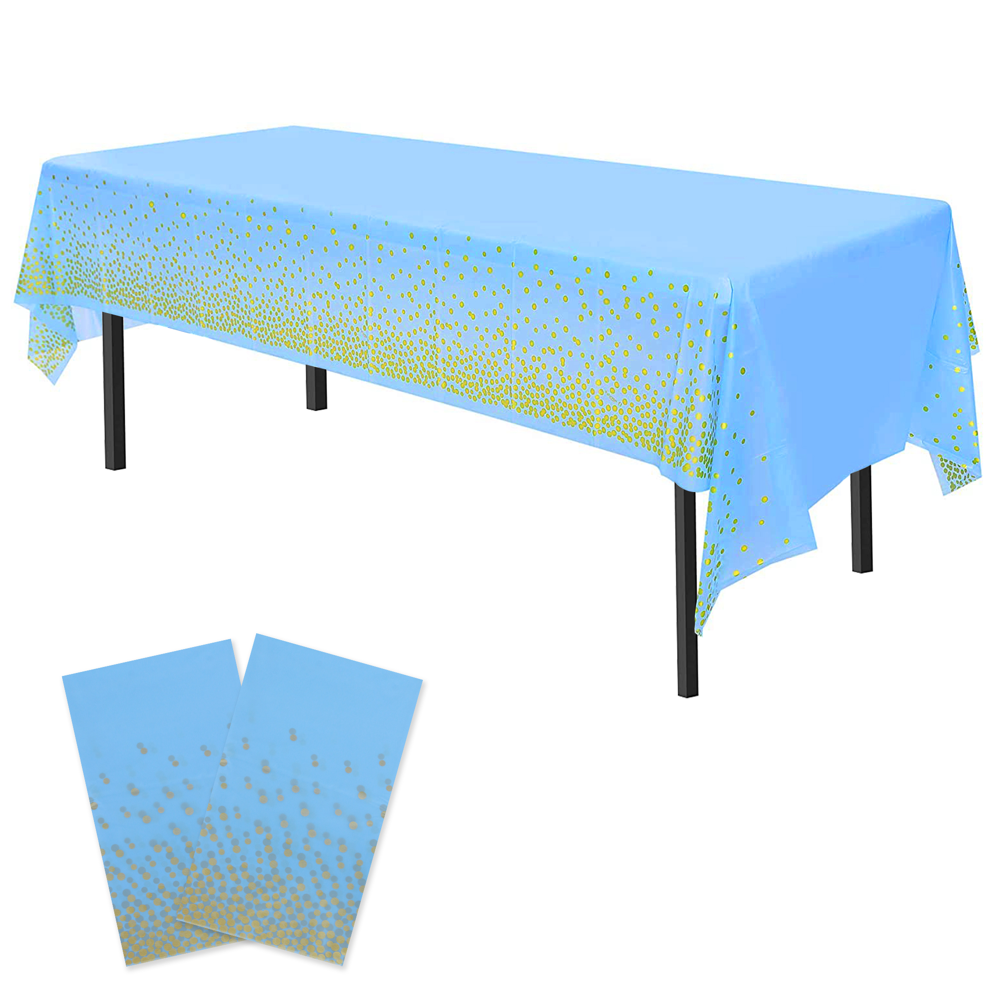 Time to Sparkle 2 PCS 54 x108 inch Plastic Table Cloth Rectangle Colourful Cover - Picture 18 of 36