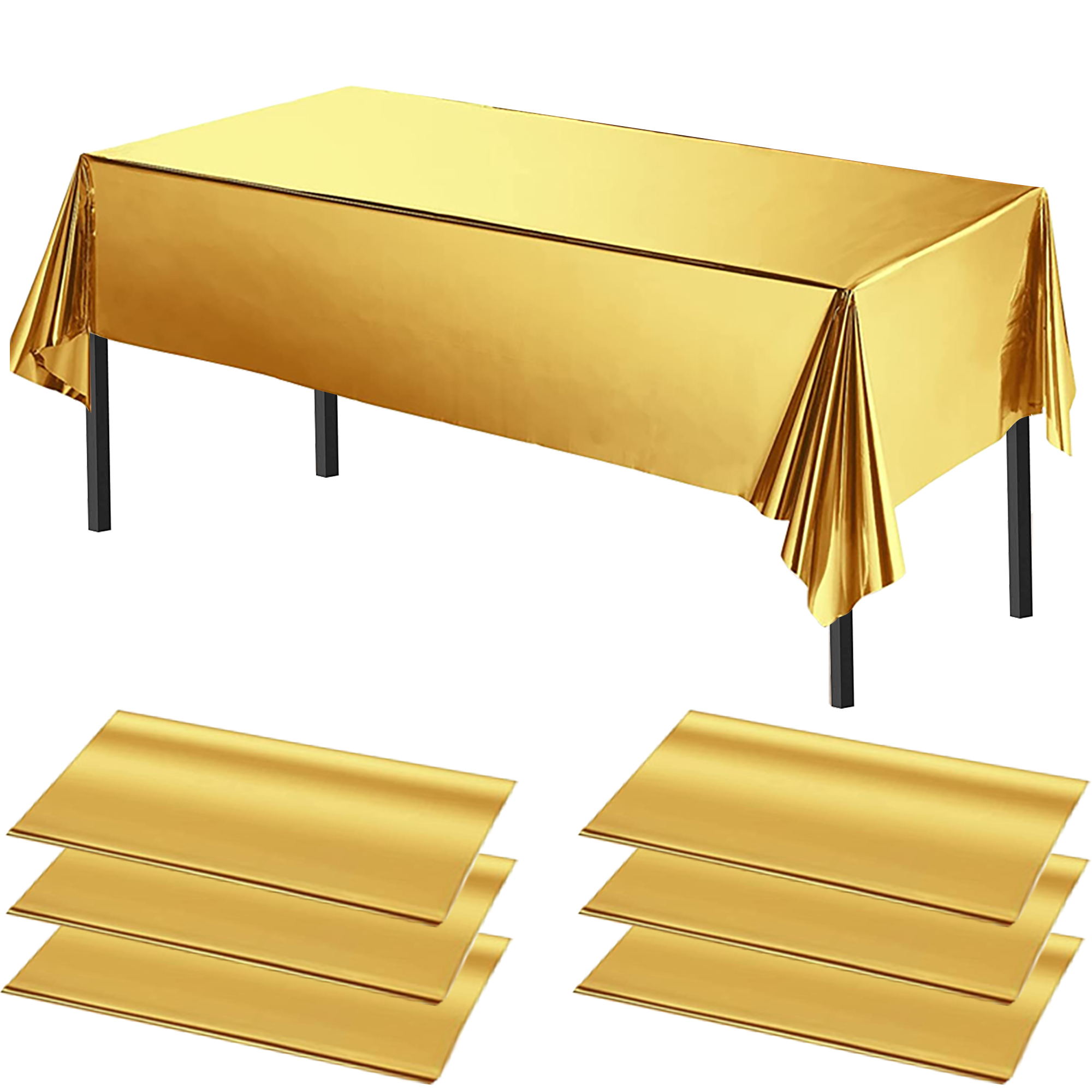 Time to Sparkle 6 PCS 54 x108 inch Plastic Table Cloth Covers Colourful Wedding - Picture 27 of 36