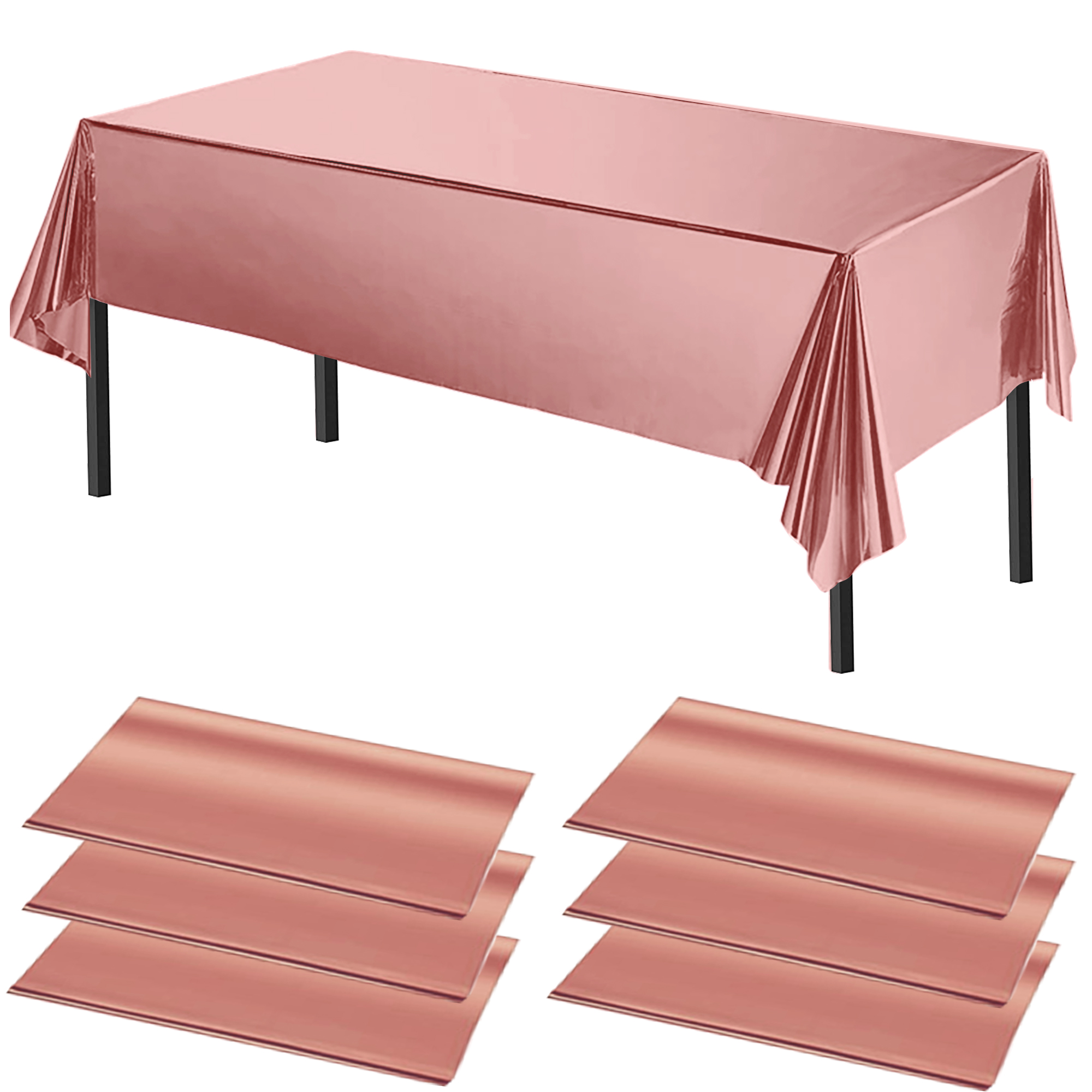 Time to Sparkle 6 PCS 54 x108 inch Plastic Table Cloth Covers Colourful Wedding - Picture 28 of 36