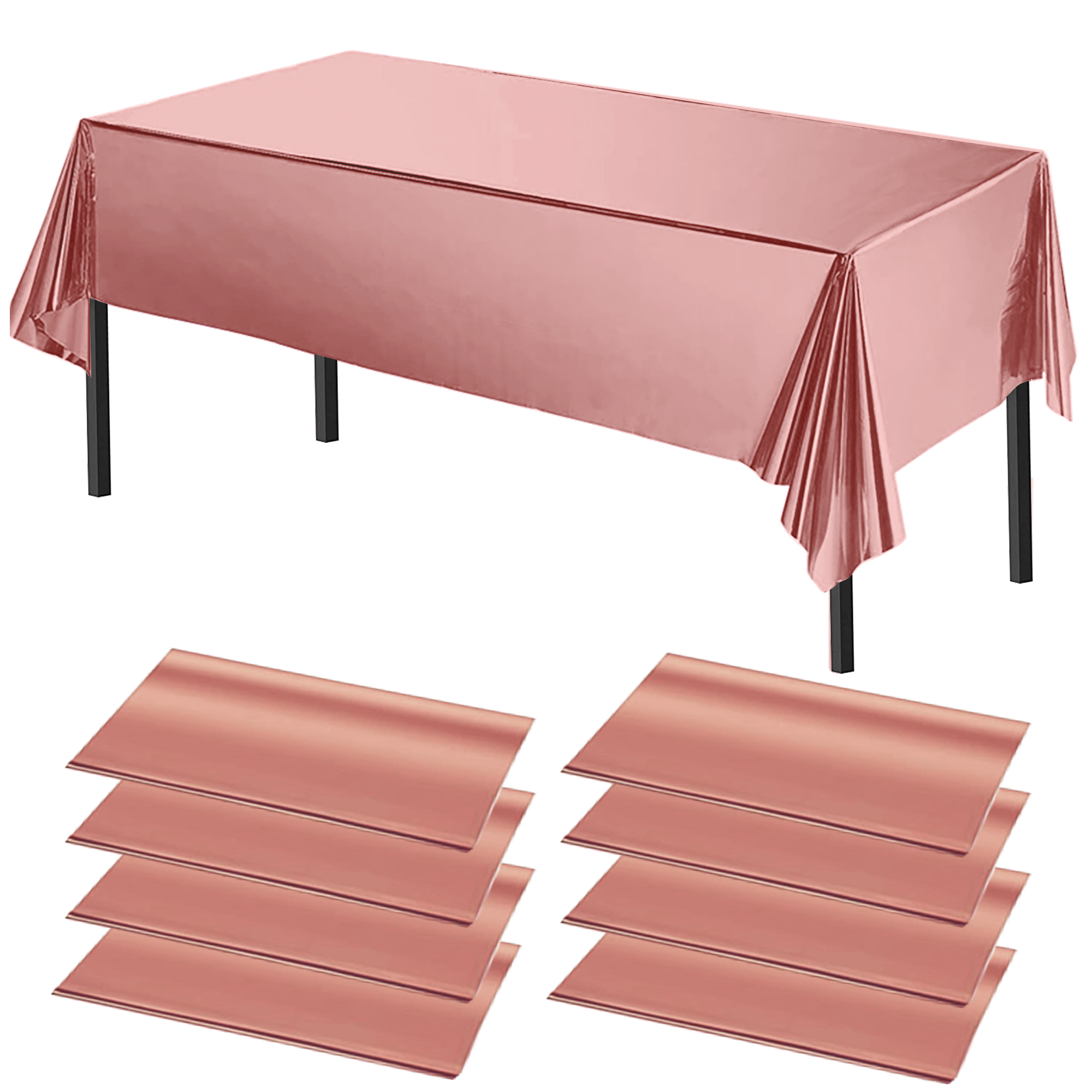 Time to Sparkle 8 PCS 54 x108 inch Plastic Table Cloth Covers Colourful Wedding - Picture 34 of 36