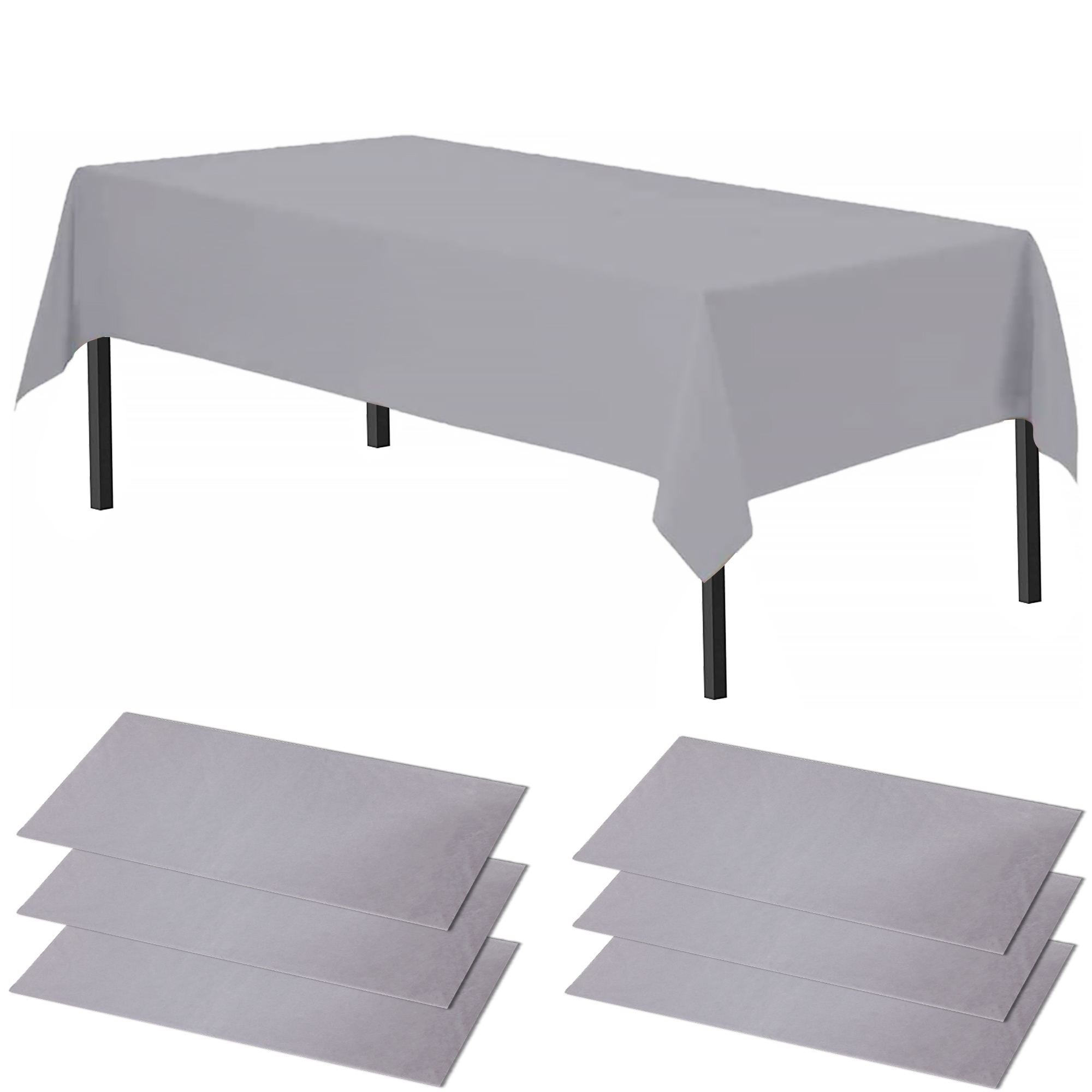 Time to Sparkle 6 PCS 54 x108 inch Plastic Table Cloth Covers Colourful Wedding - Picture 21 of 36