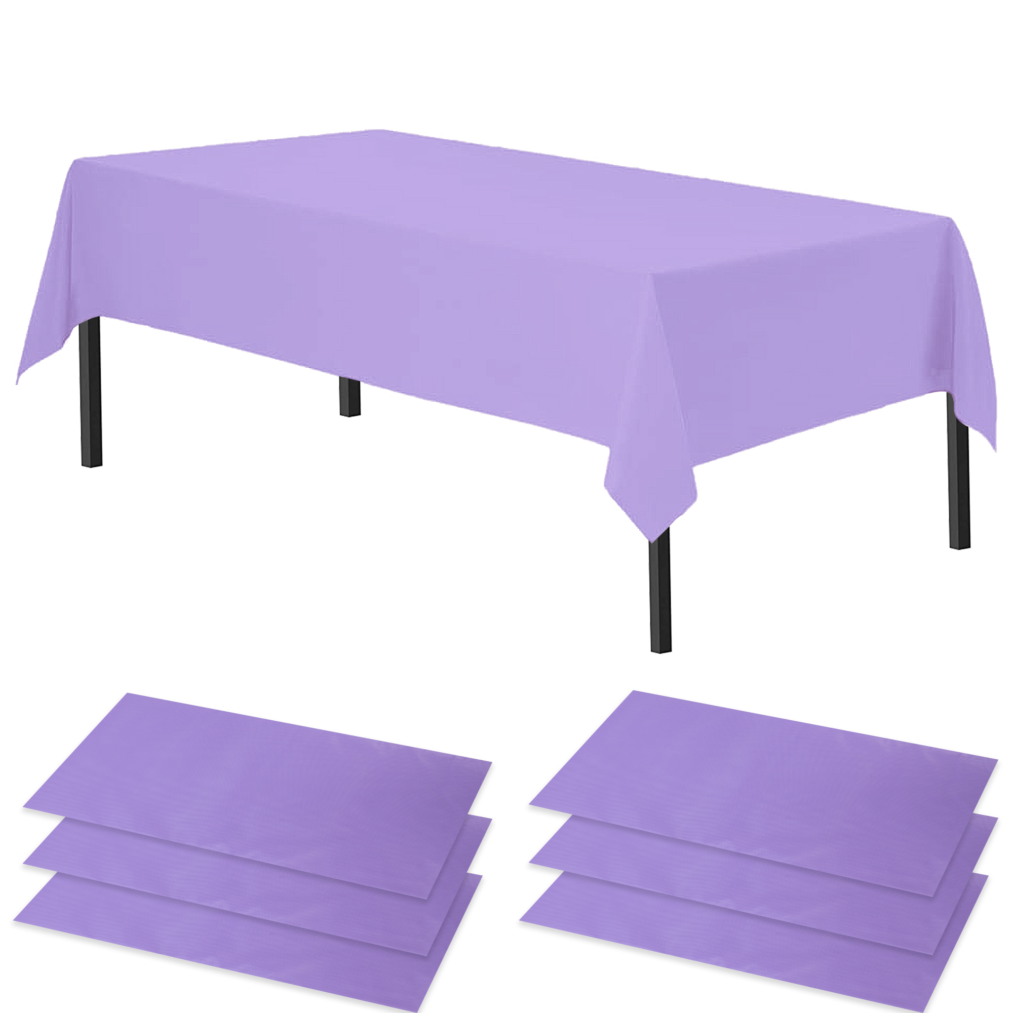 Time to Sparkle 6 PCS 54 x108 inch Plastic Table Cloth Covers Colourful Wedding - Picture 35 of 36