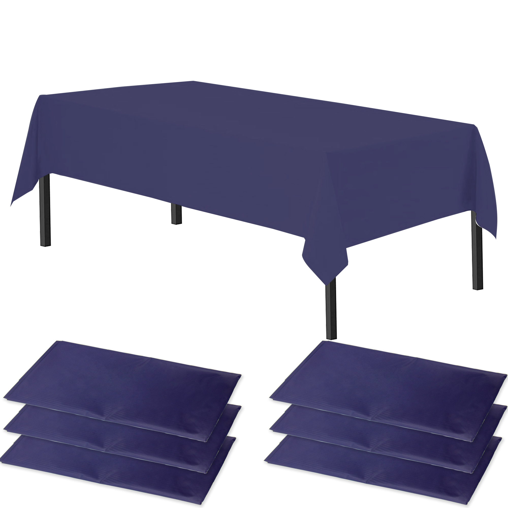 Time to Sparkle 6 PCS 54 x108 inch Plastic Table Cloth Covers Colourful Wedding - Picture 33 of 36