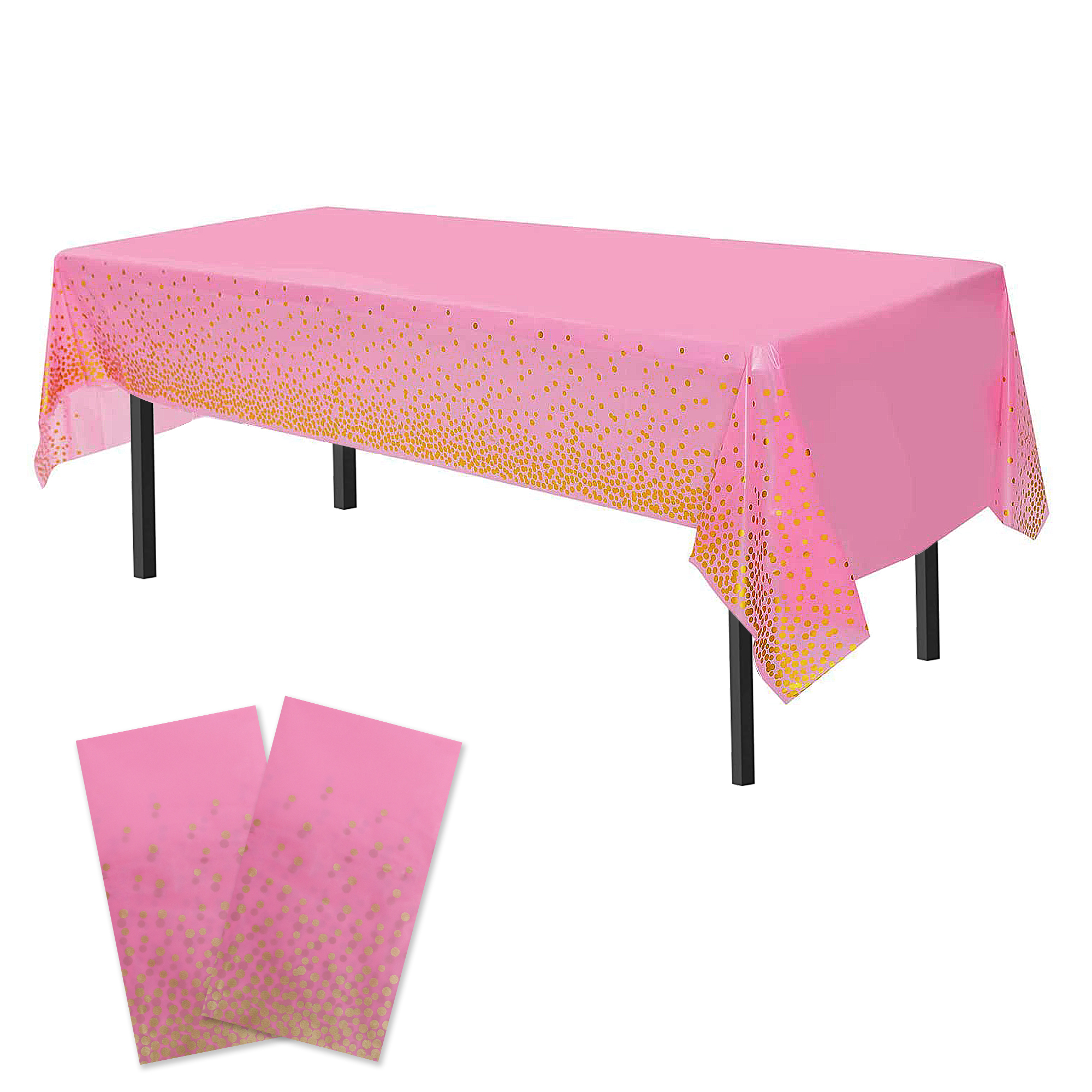 Time to Sparkle 2 PCS 54 x108 inch Plastic Table Cloth Rectangle Colourful Cover - Picture 17 of 36