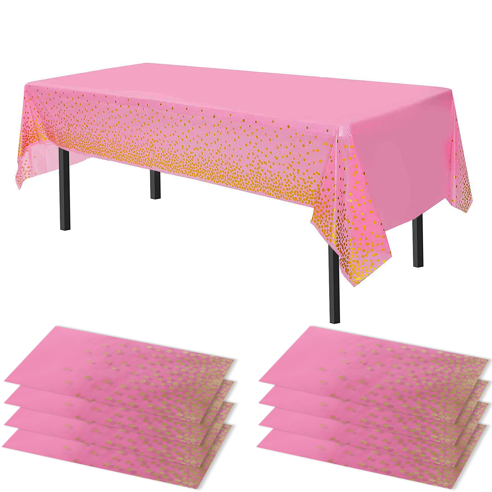 Time to Sparkle 8 PCS 54 x108 inch Plastic Table Cloth Covers Colourful Wedding - Picture 17 of 36