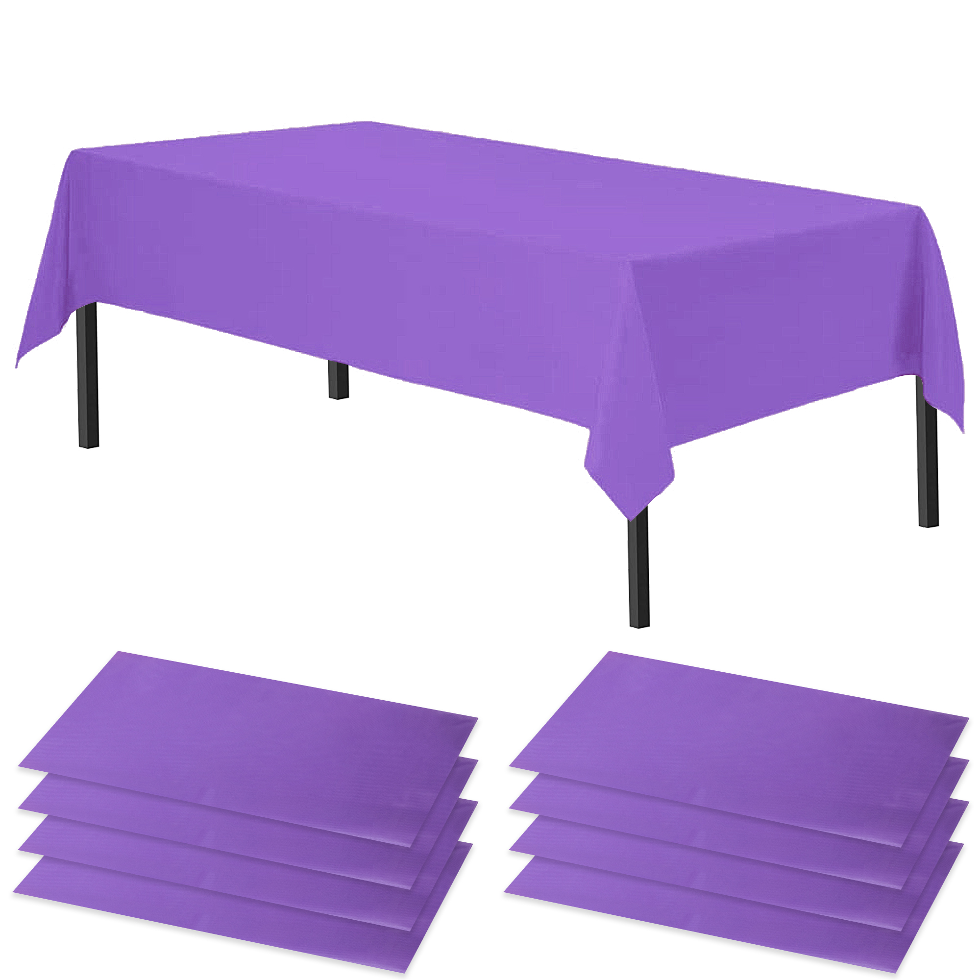 Time to Sparkle 8 PCS 54 x108 inch Plastic Table Cloth Covers Colourful Wedding - Picture 31 of 36