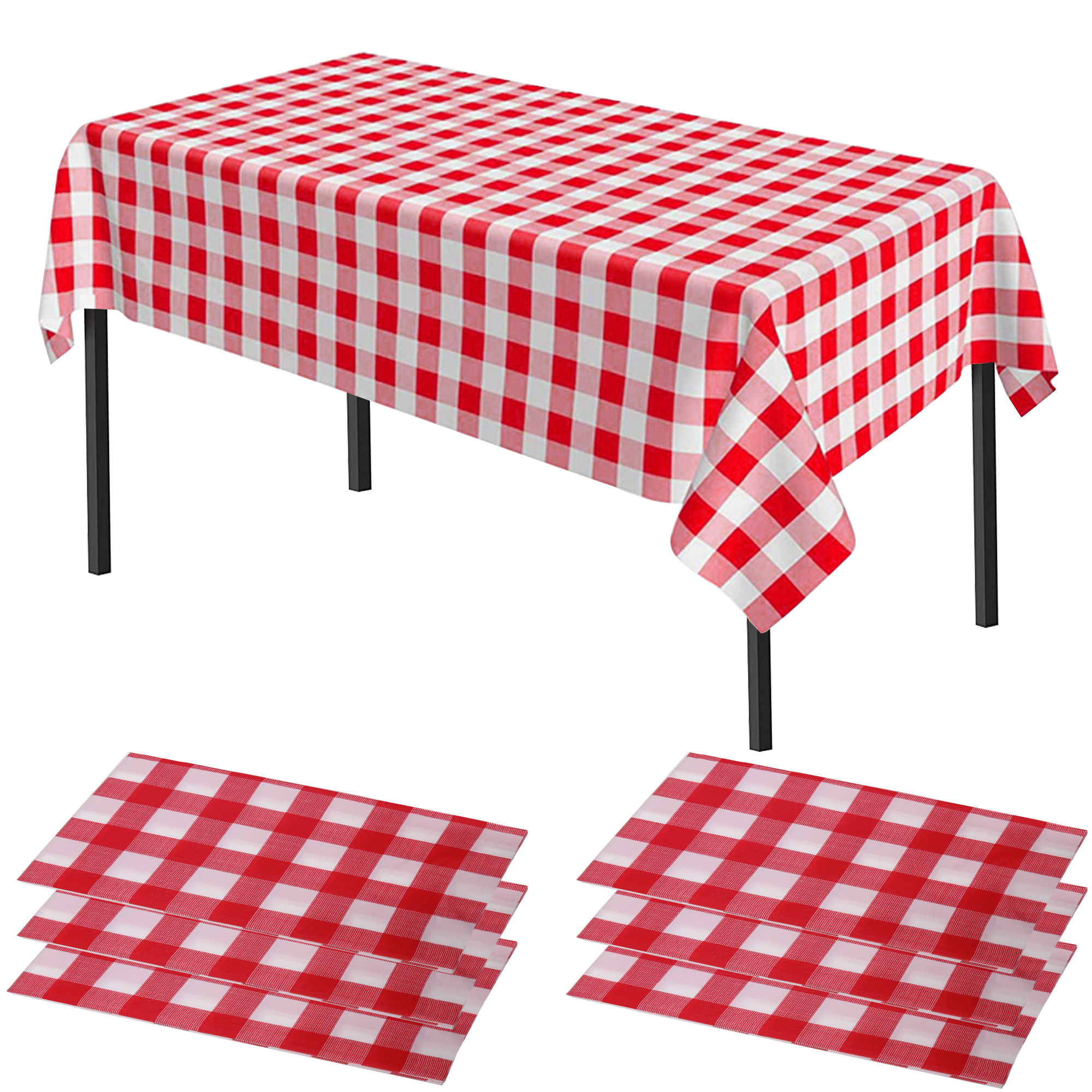 Time to Sparkle 6 PCS 54 x108 inch Plastic Table Cloth Covers Colourful Wedding - Picture 30 of 36