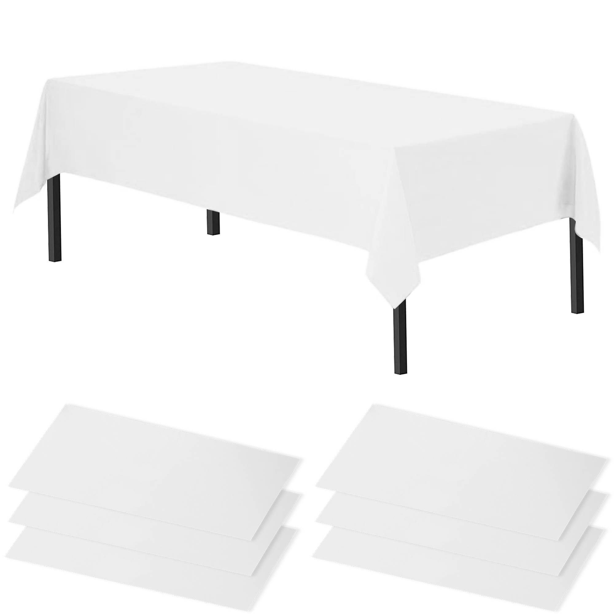 Time to Sparkle 6 PCS 54 x108 inch Plastic Table Cloth Covers Colourful Wedding - Picture 19 of 36
