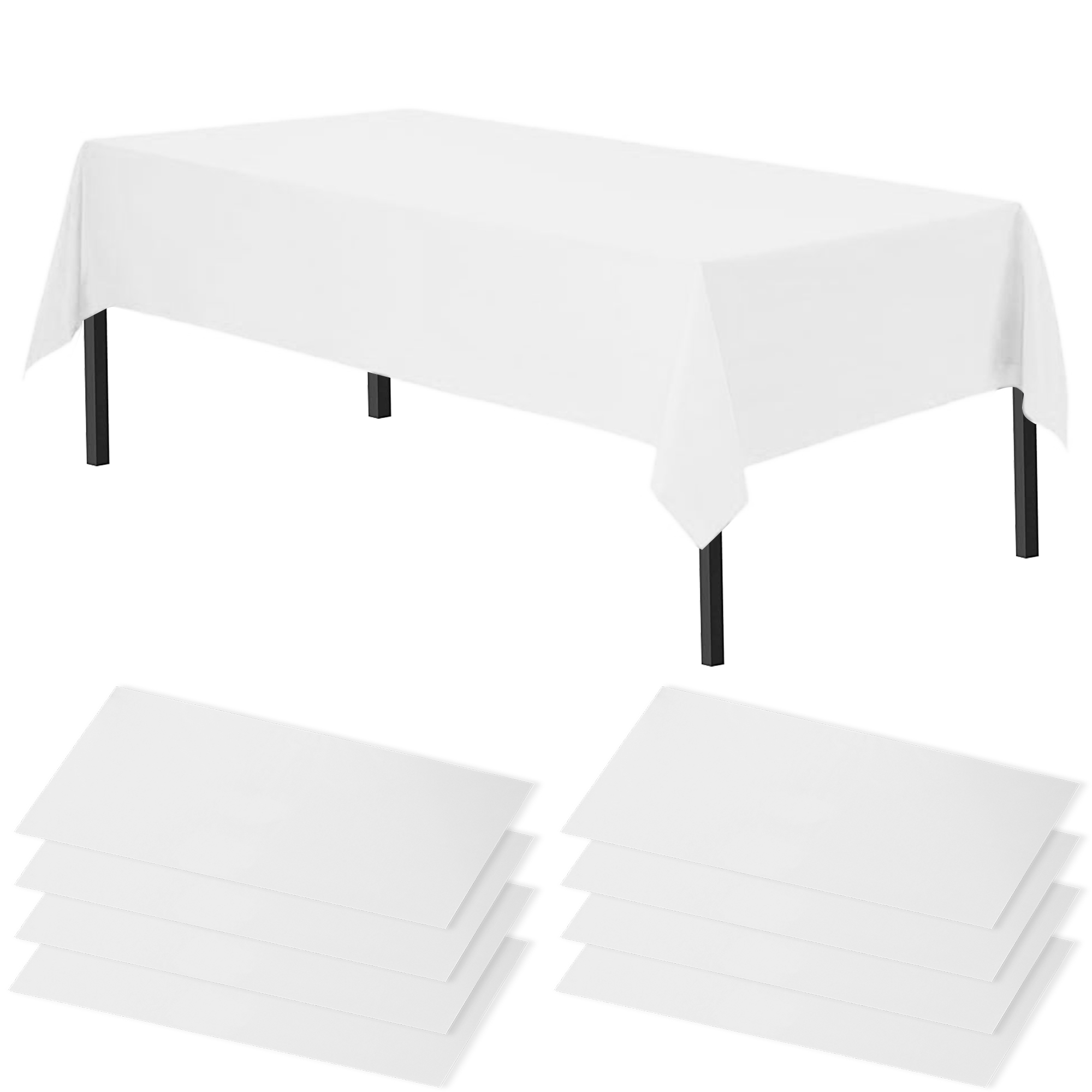 Time to Sparkle 8 PCS 54 x108 inch Plastic Table Cloth Covers Colourful Wedding - Picture 19 of 36