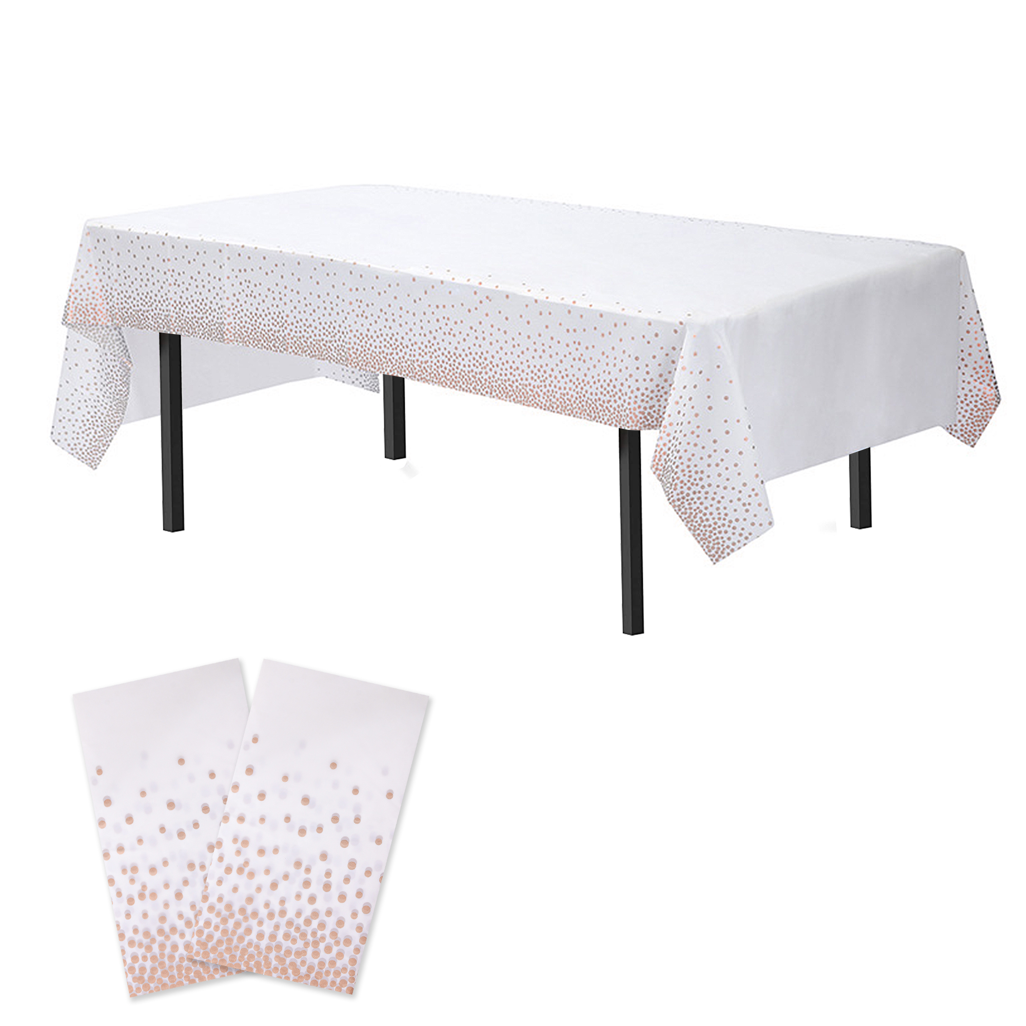 Time to Sparkle 2 PCS 54 x108 inch Plastic Table Cloth Rectangle Colourful Cover - Picture 13 of 36