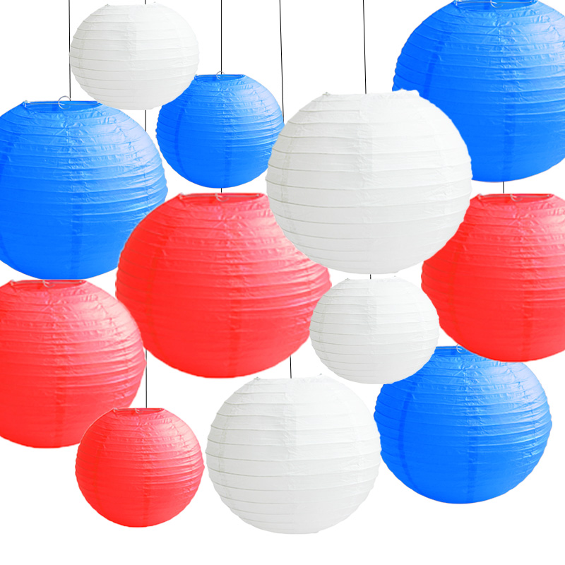 Time to Sparkle 12 Mixed Large Round Chinese Paper Lanterns Lamp Wedding Party