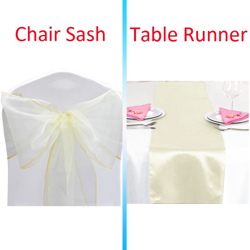 Time to Sparkle 10-100 Organza Sashes Chair Bow 1 5 10 Satin Table Runners Decor