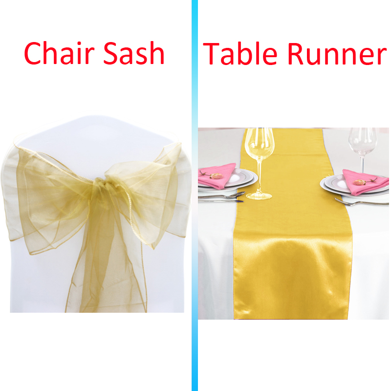 Time to Sparkle 10-100 Organza Sashes Chair Bow 1 5 10 Satin Table Runners Decor - Picture 12 of 27