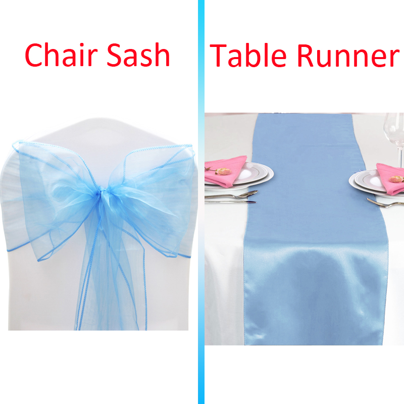 Time to Sparkle 10-100 Organza Sashes Chair Bow 1 5 10 Satin Table Runners Decor - Picture 15 of 27