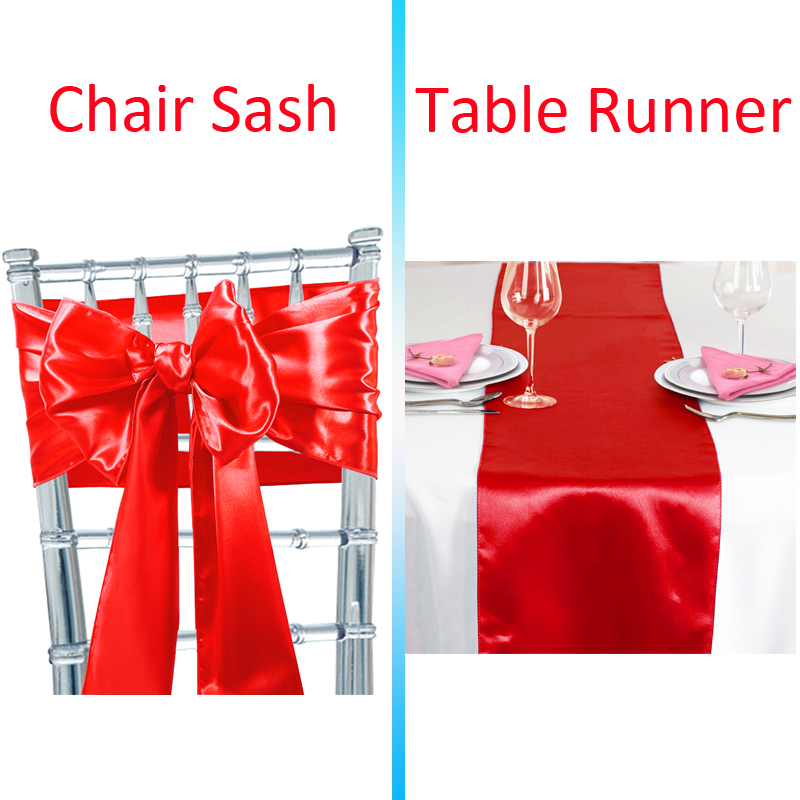 Time to Sparkle 10/50/100PCS Satin Table Runners and Chair Sash Cover Decor - Picture 21 of 32