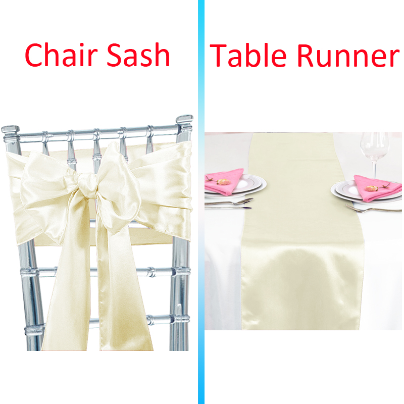 Time to Sparkle 10/50/100PCS Satin Table Runners and Chair Sash Cover Decor - Picture 14 of 32