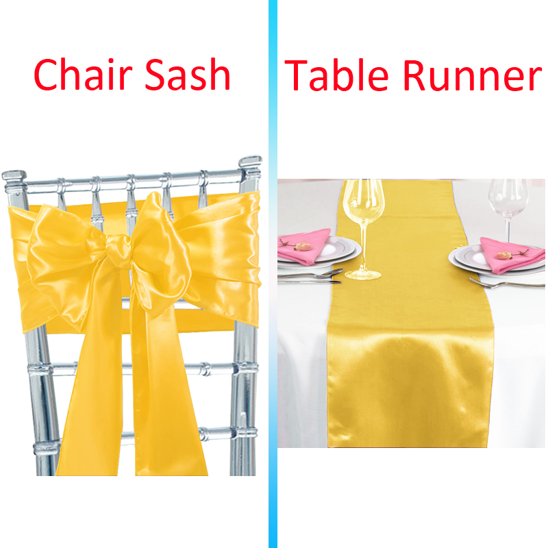 Time to Sparkle 10/50/100PCS Satin Table Runners and Chair Sash Cover Decor - Picture 16 of 32