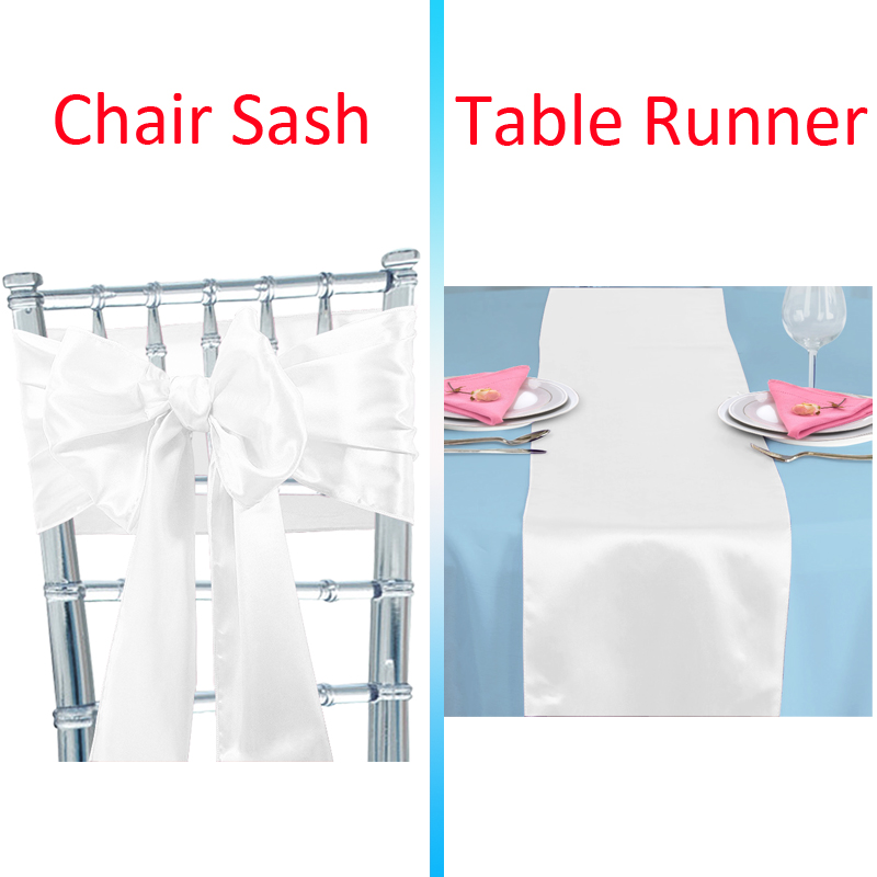 Time to Sparkle 10/50/100PCS Satin Table Runners and Chair Sash Cover Decor - Picture 13 of 32