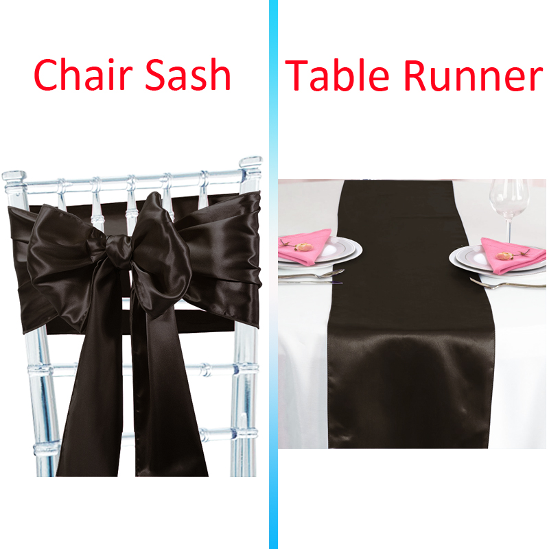Time to Sparkle 10/50/100PCS Satin Table Runners and Chair Sash Cover Decor - Picture 29 of 32