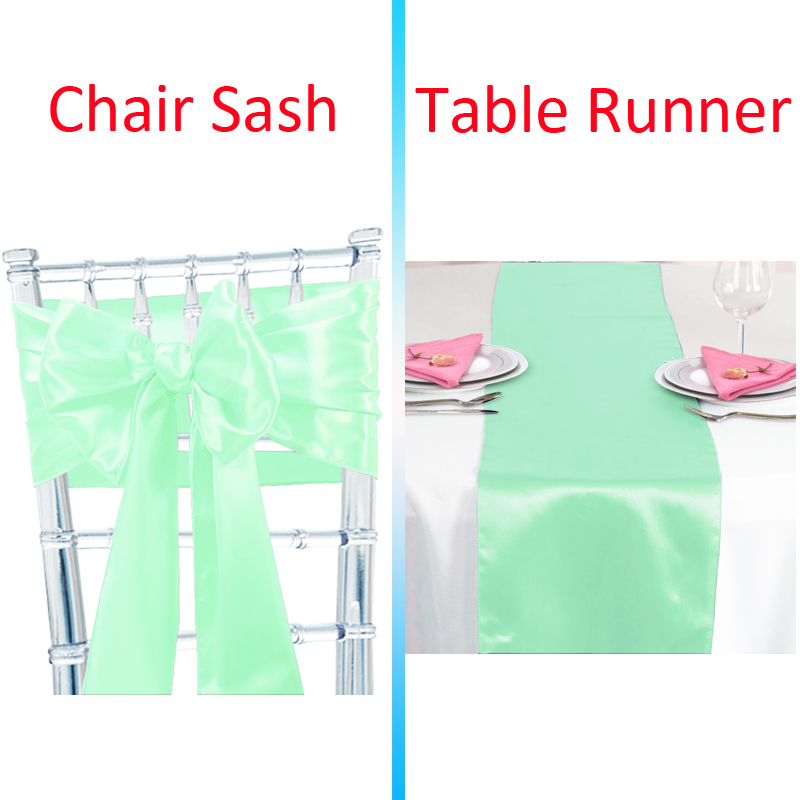 Time to Sparkle 10/50/100PCS Satin Table Runners and Chair Sash Cover Decor - Picture 27 of 32